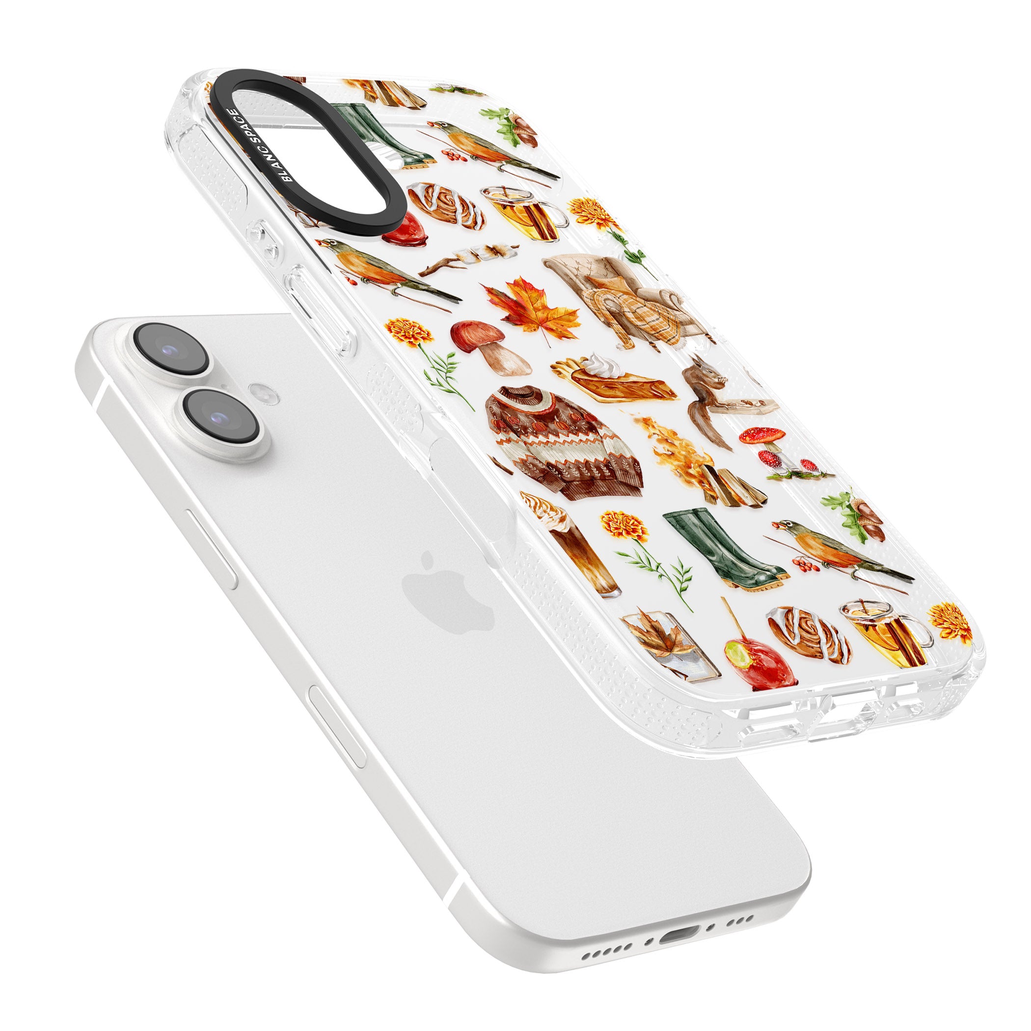 Cozy Autumn Aesthetic iPhone 16 / 16 Plus Clear Case Impact Air - Blanc Space