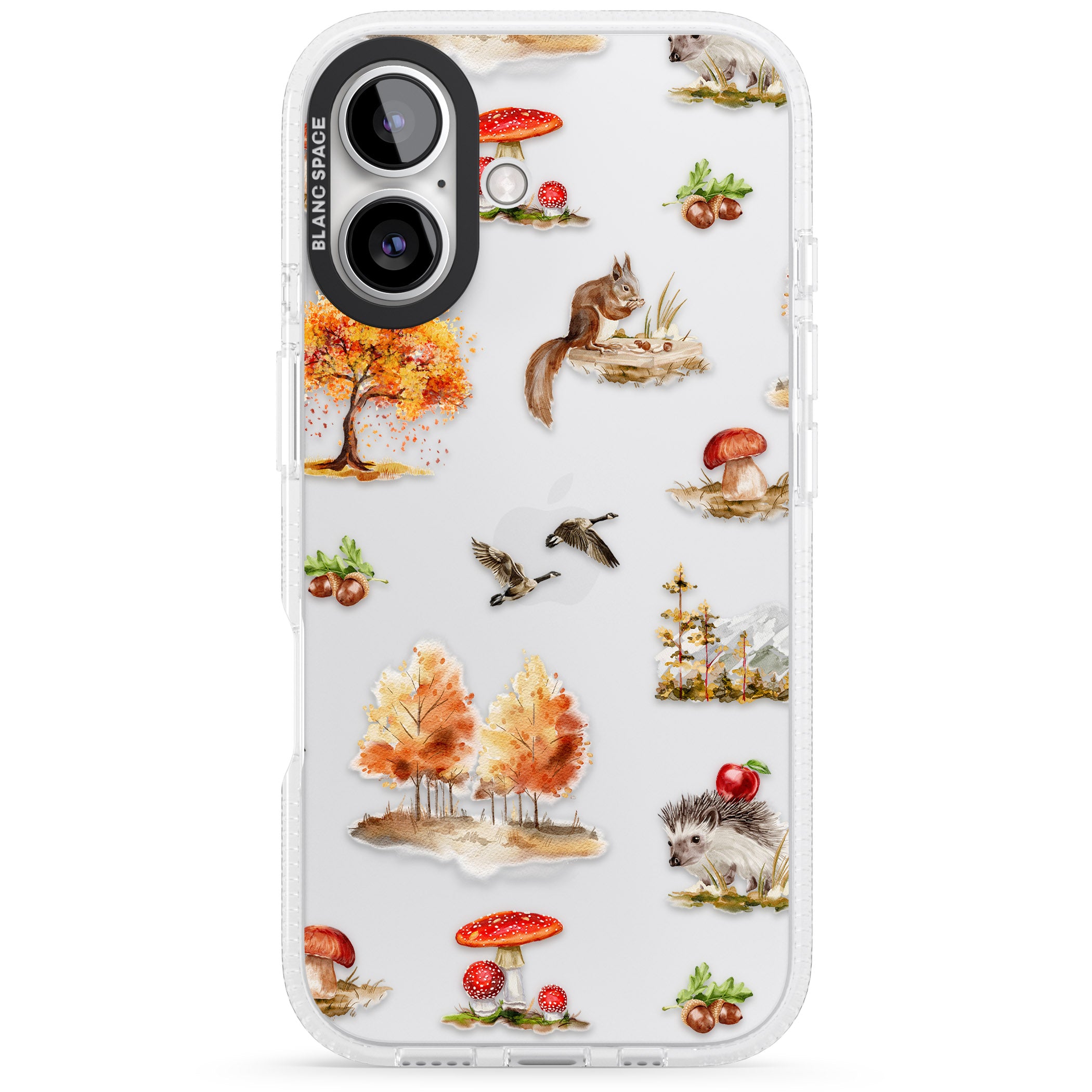 Fall Forest Friends iPhone 16 / 16 Plus Clear Case Impact Air - Blanc Space