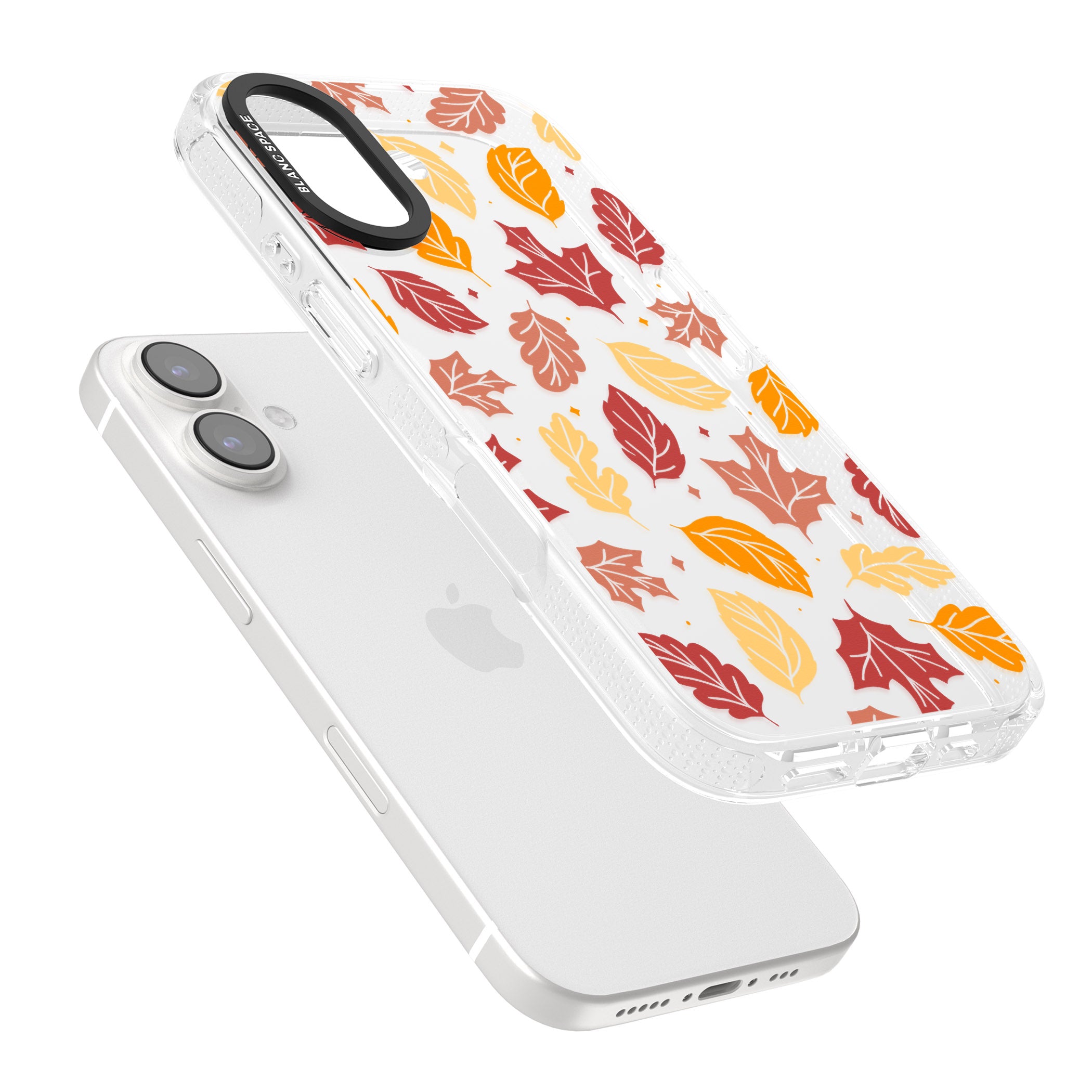 Autumn Leaves iPhone 16 / 16 Plus Clear Case Impact Air - Blanc Space