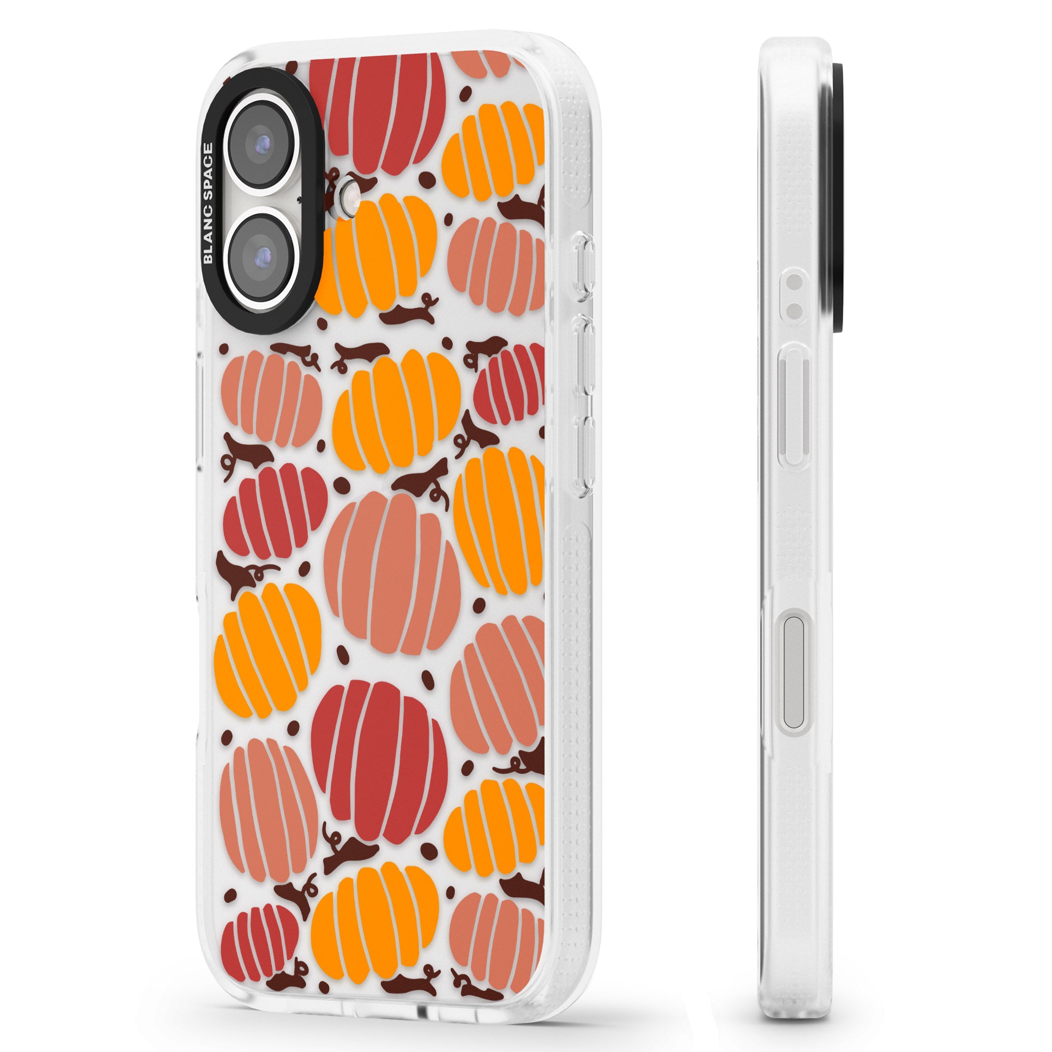 Autumn Pumpkin Patch iPhone 16 / 16 Plus Clear Case Impact Air - Blanc Space