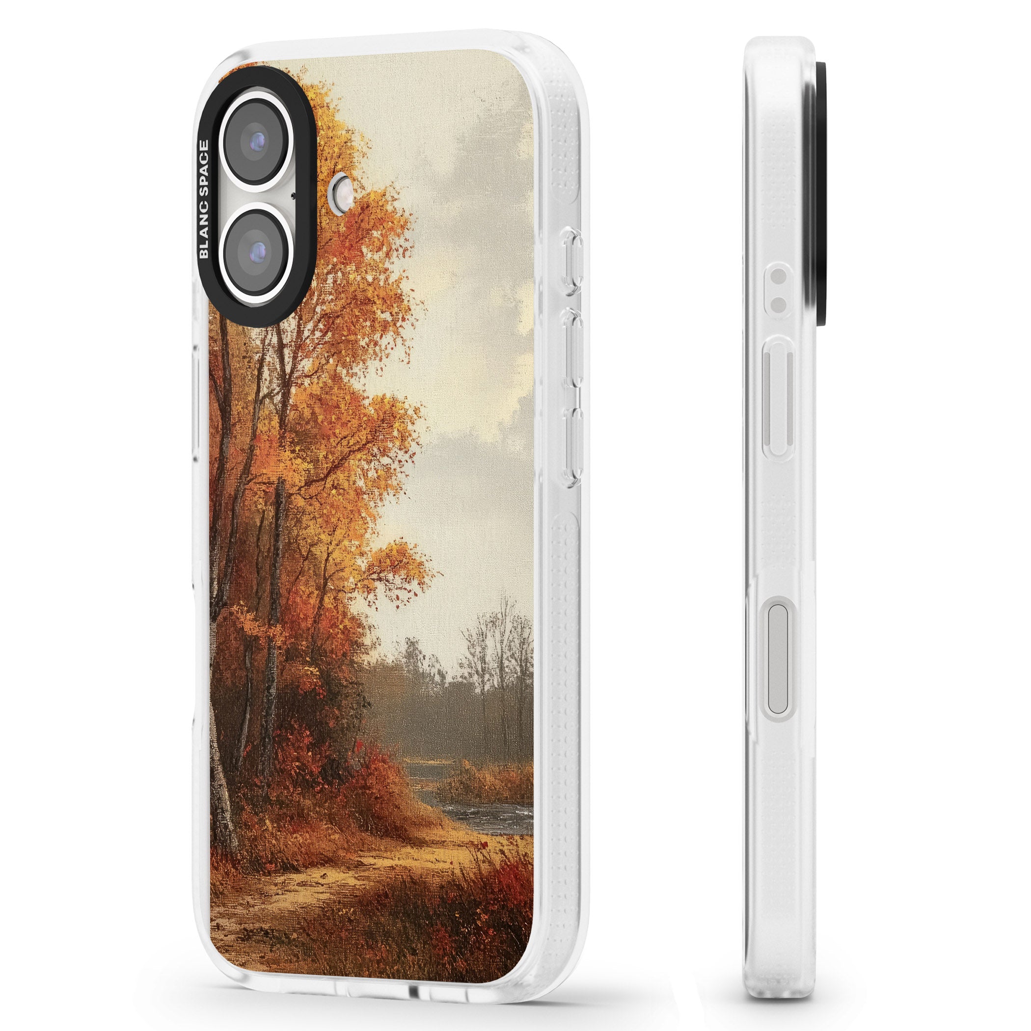 Vintage Autumn Oil Painting iPhone 16 / 16 Plus Clear Case Impact Air - Blanc Space