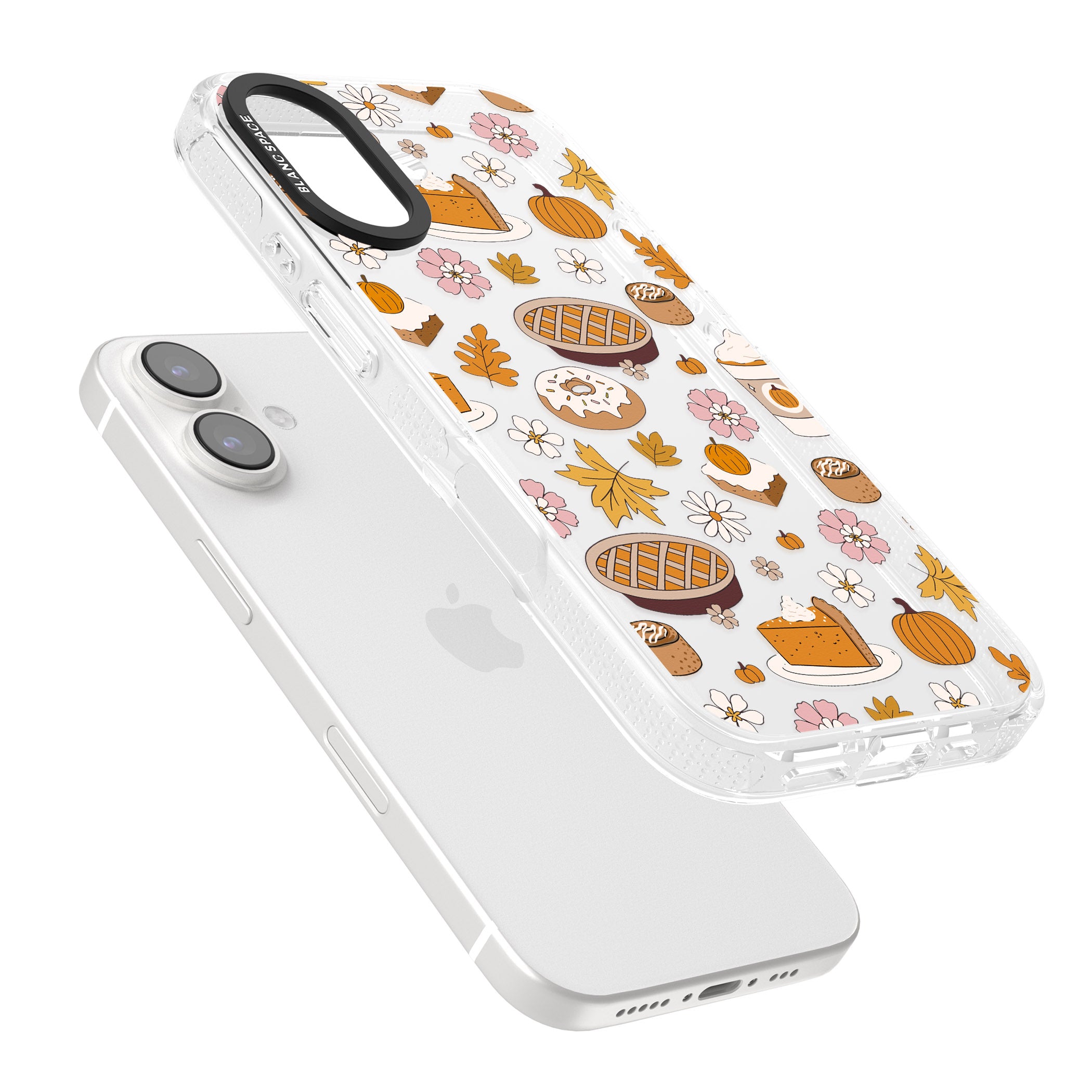 Pumpkin Pie & Autumn Treats iPhone 16 / 16 Plus Clear Case Impact Air - Blanc Space