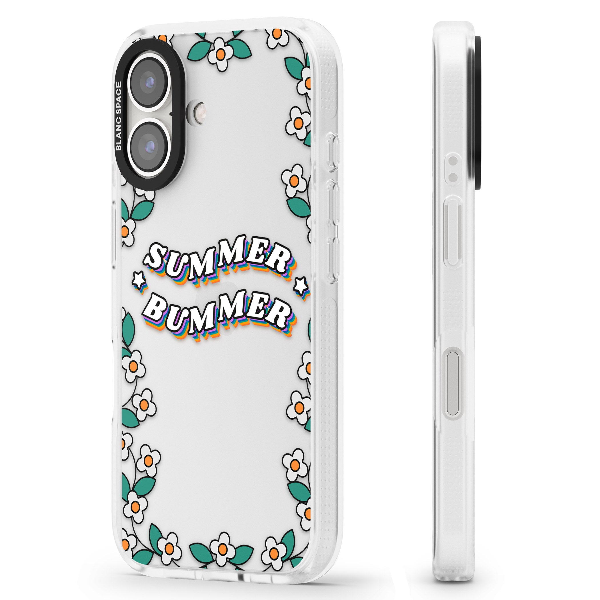 Summer Bummer iPhone 16 / 16 Plus Clear Case Impact Air - Blanc Space