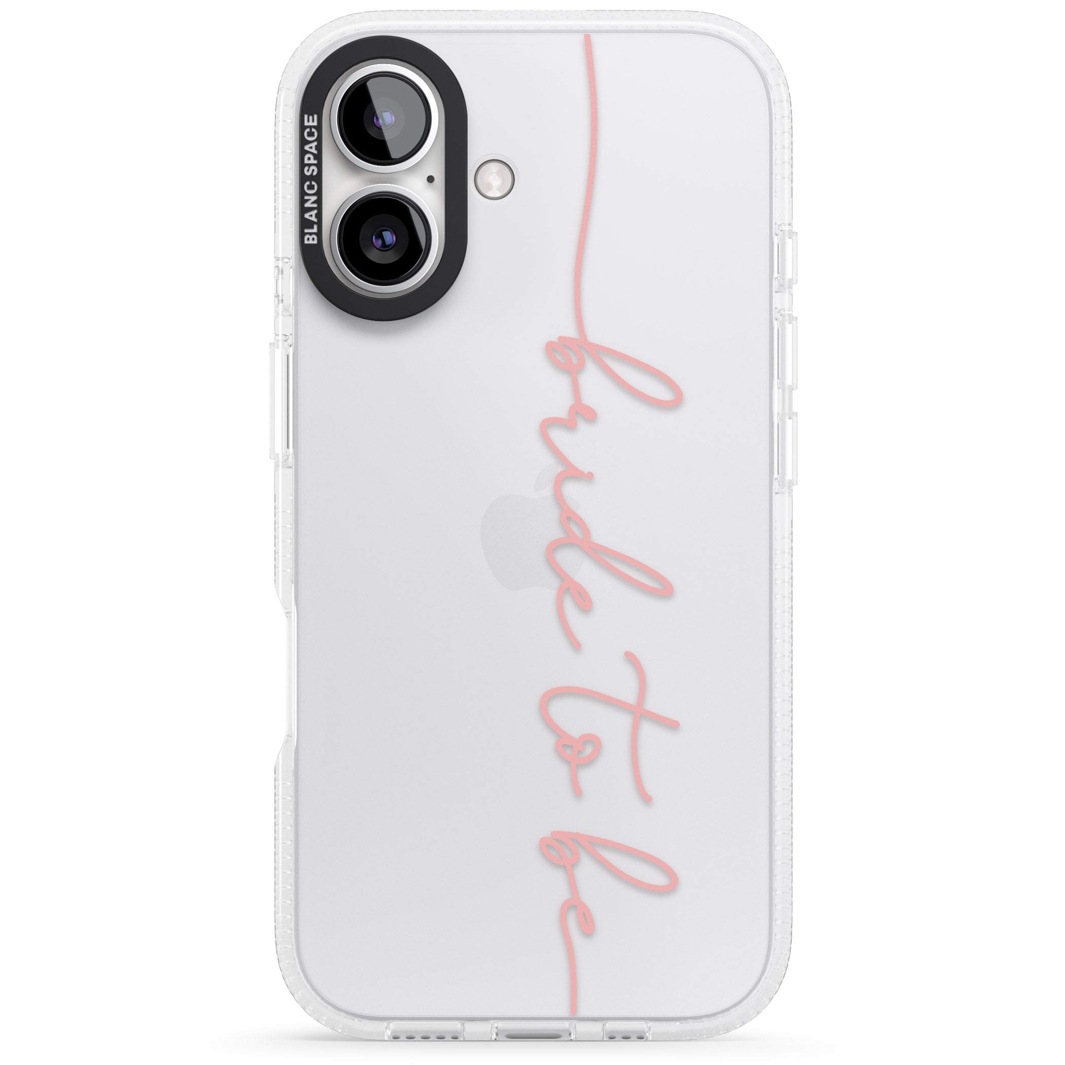 Bride to Be - Transparent Wedding Design iPhone 16 / 16 Plus Clear Case Impact Air - Blanc Space