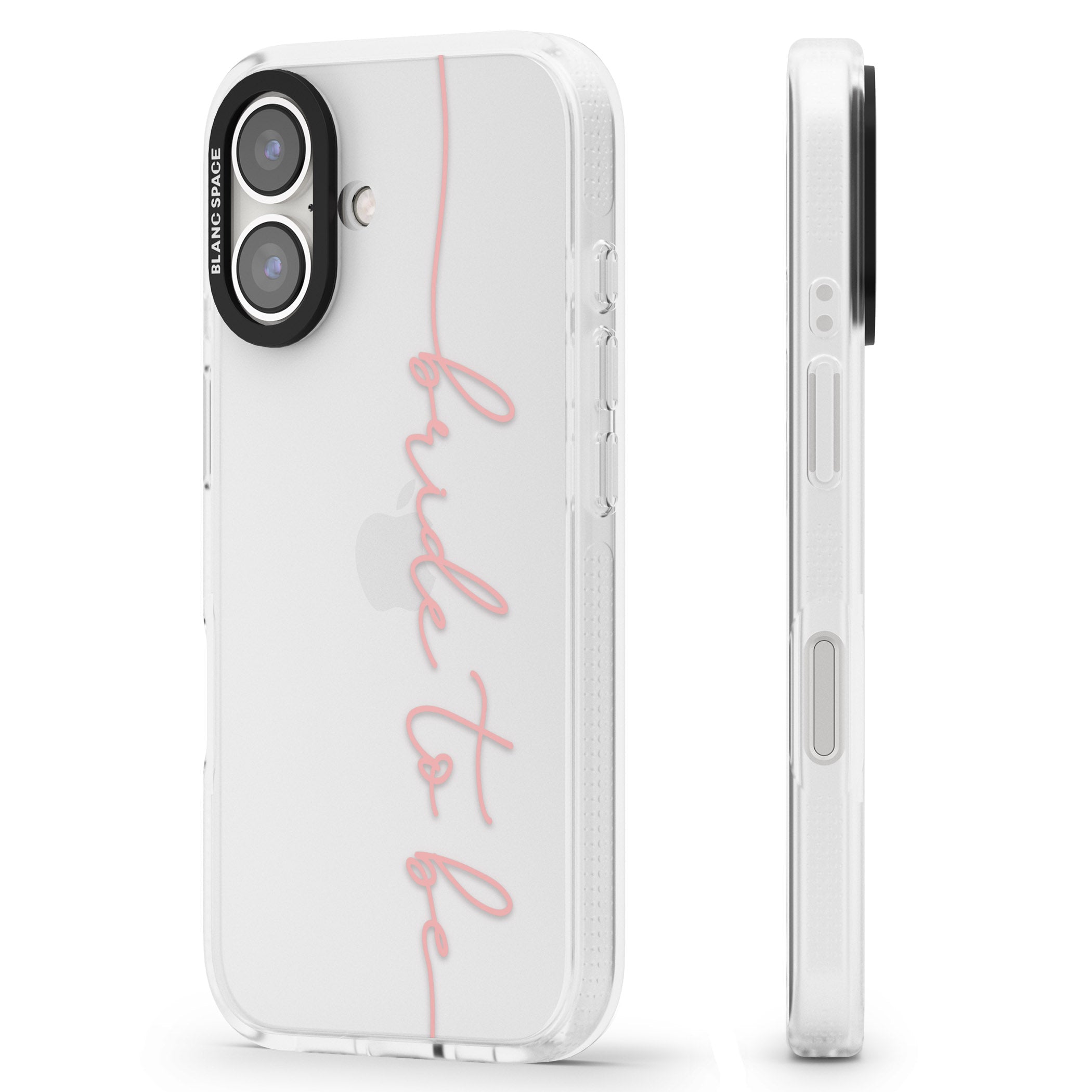 Bride to Be - Transparent Wedding Design iPhone 16 / 16 Plus Clear Case Impact Air - Blanc Space