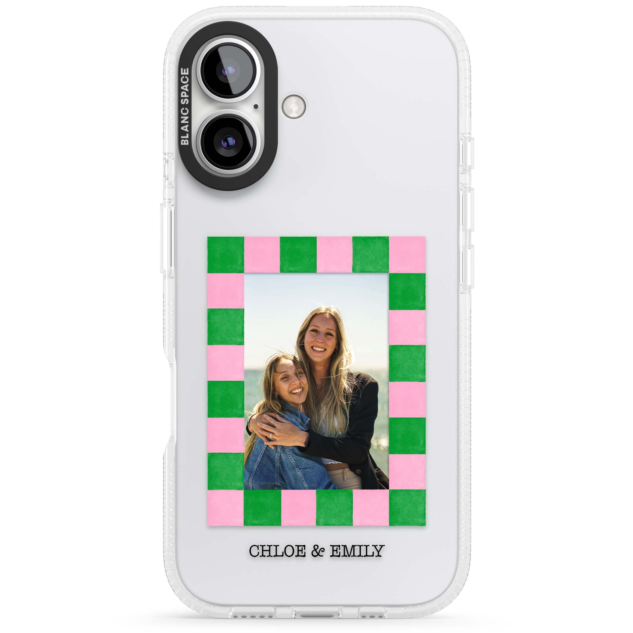 Riviera Check Photo cute iPhone case | Clear Case Impact Air case for iPhone 16, iPhone 16 Plus