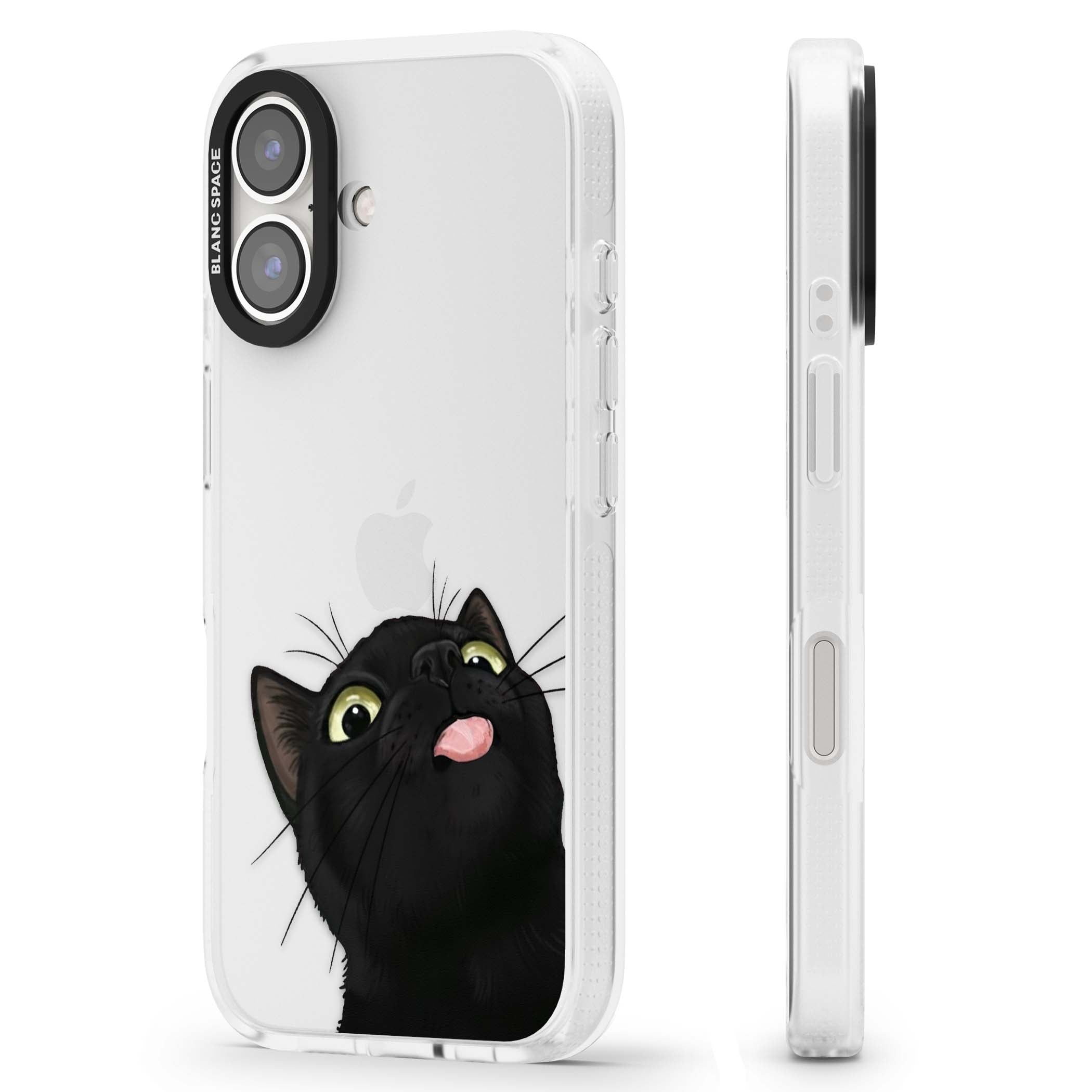 Black Cat Energy for her iPhone case | Clear Case Impact Air case for iPhone 16, iPhone 16 Plus