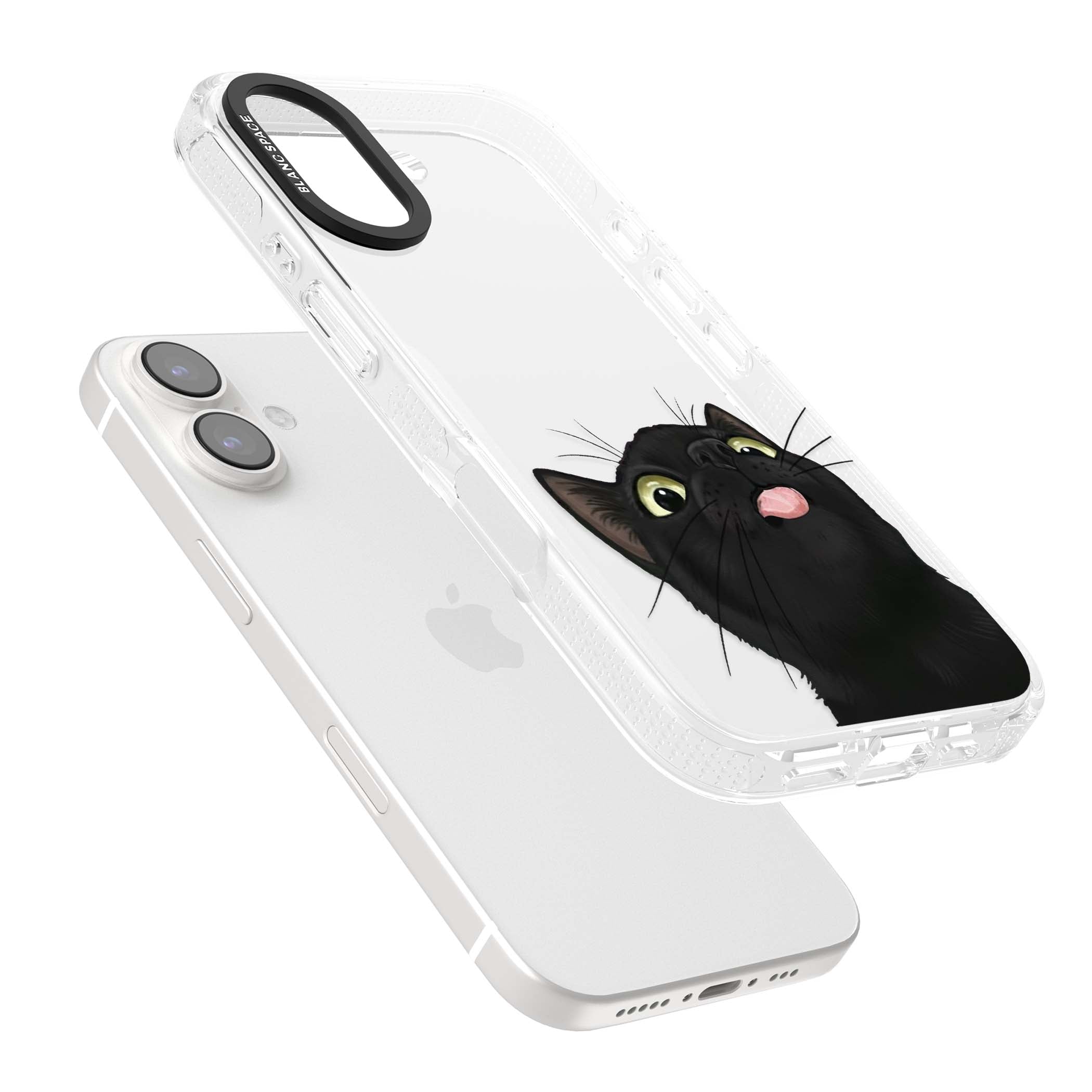 Black Cat Energy for her iPhone case | Clear Case Impact Air case for iPhone 16, iPhone 16 Plus