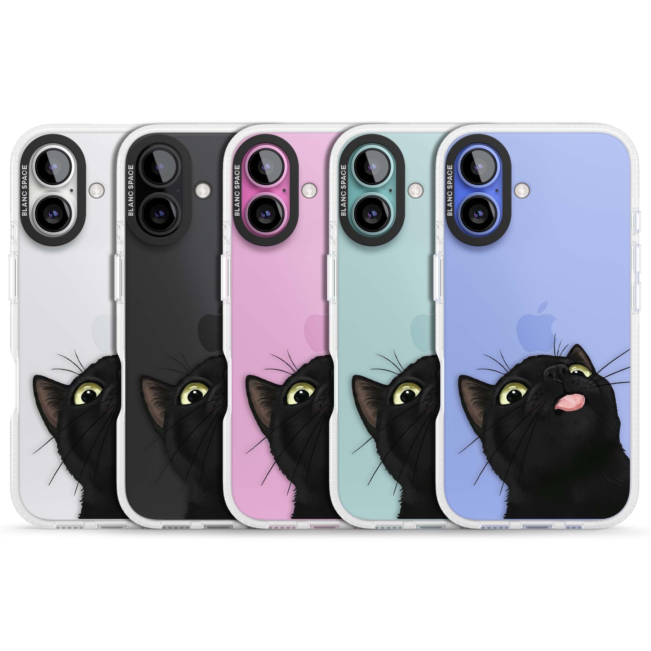 Black Cat Energy for her iPhone case | Clear Case Impact Air case for iPhone 16, iPhone 16 Plus