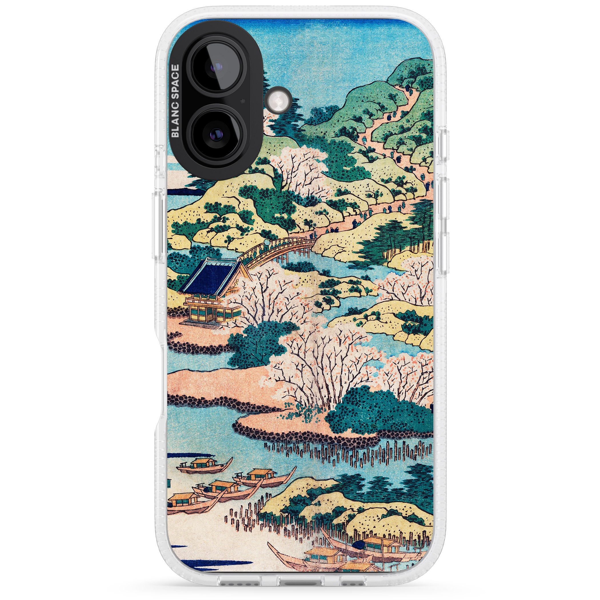 Coastal Community by Katsushika Hokusai iPhone 16 / 16 Plus Clear Case Impact Air - Blanc Space