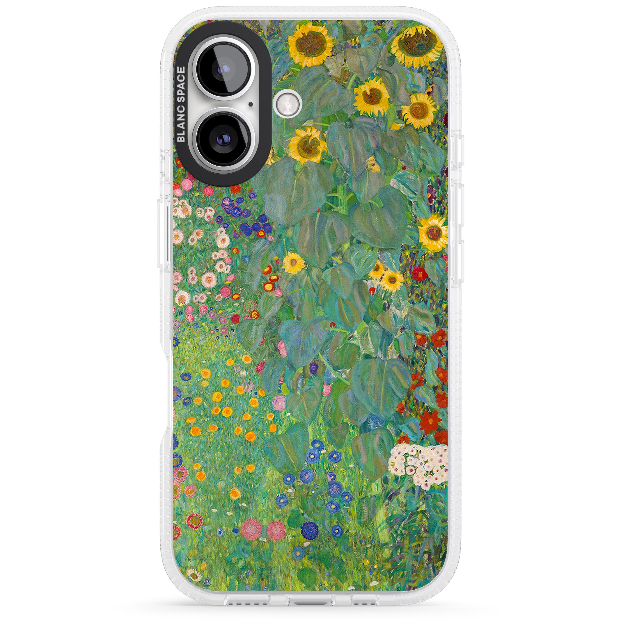 Farm Garden with Sunflowers iPhone 16 / 16 Plus Clear Case Impact Air - Blanc Space