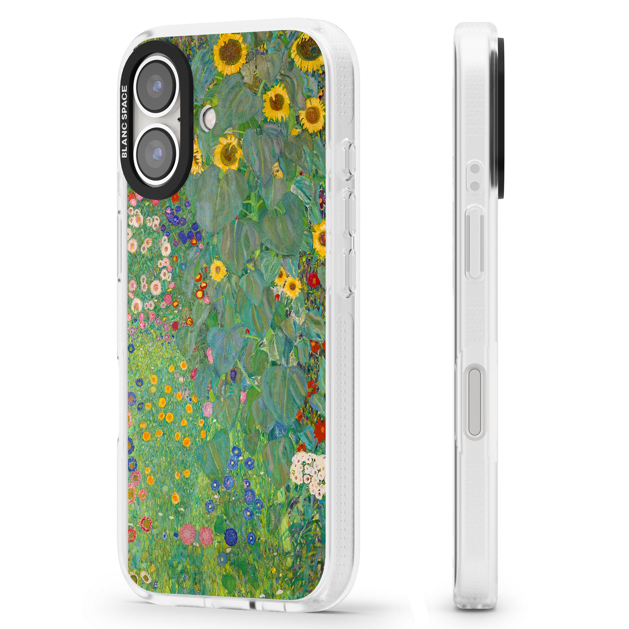 Farm Garden with Sunflowers iPhone 16 / 16 Plus Clear Case Impact Air - Blanc Space