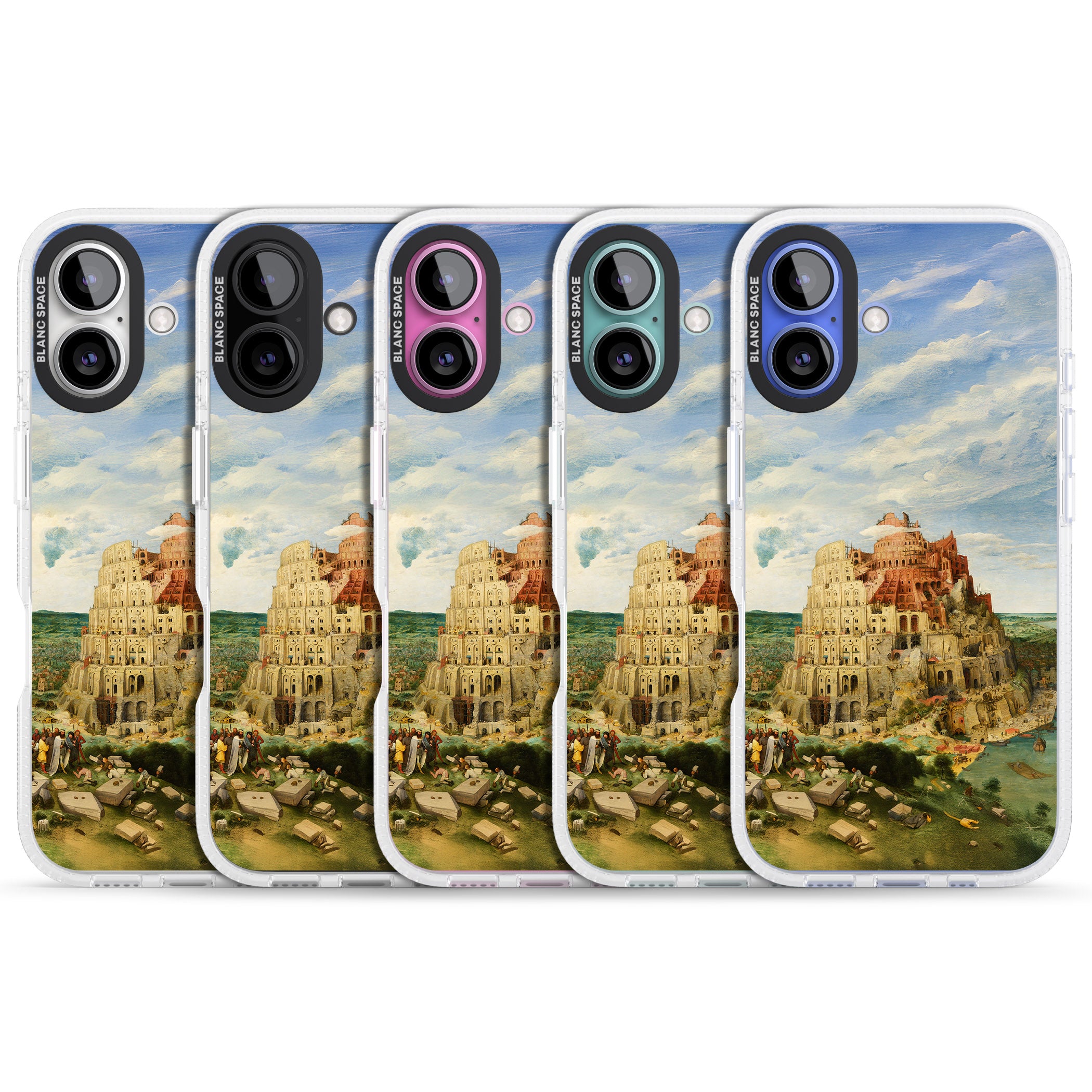 Tower of Babel iPhone 16 / 16 Plus Clear Case Impact Air - Blanc Space