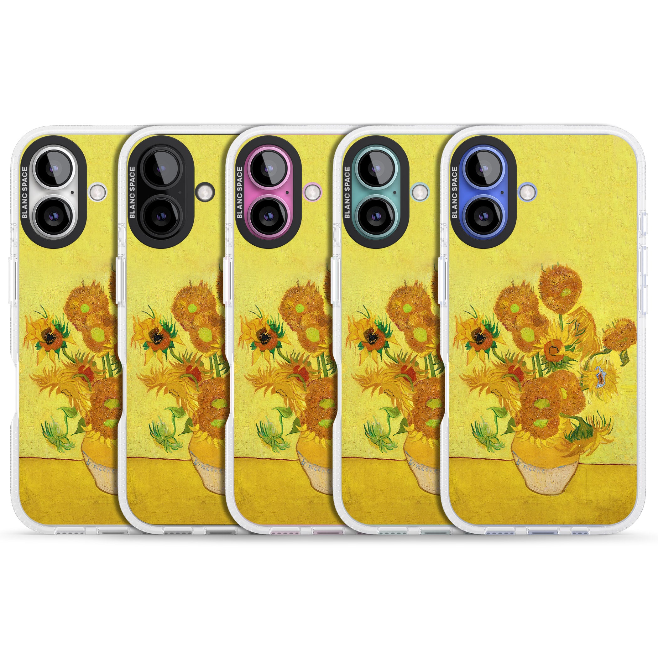 Sunflowers iPhone 16 / 16 Plus Clear Case Impact Air - Blanc Space