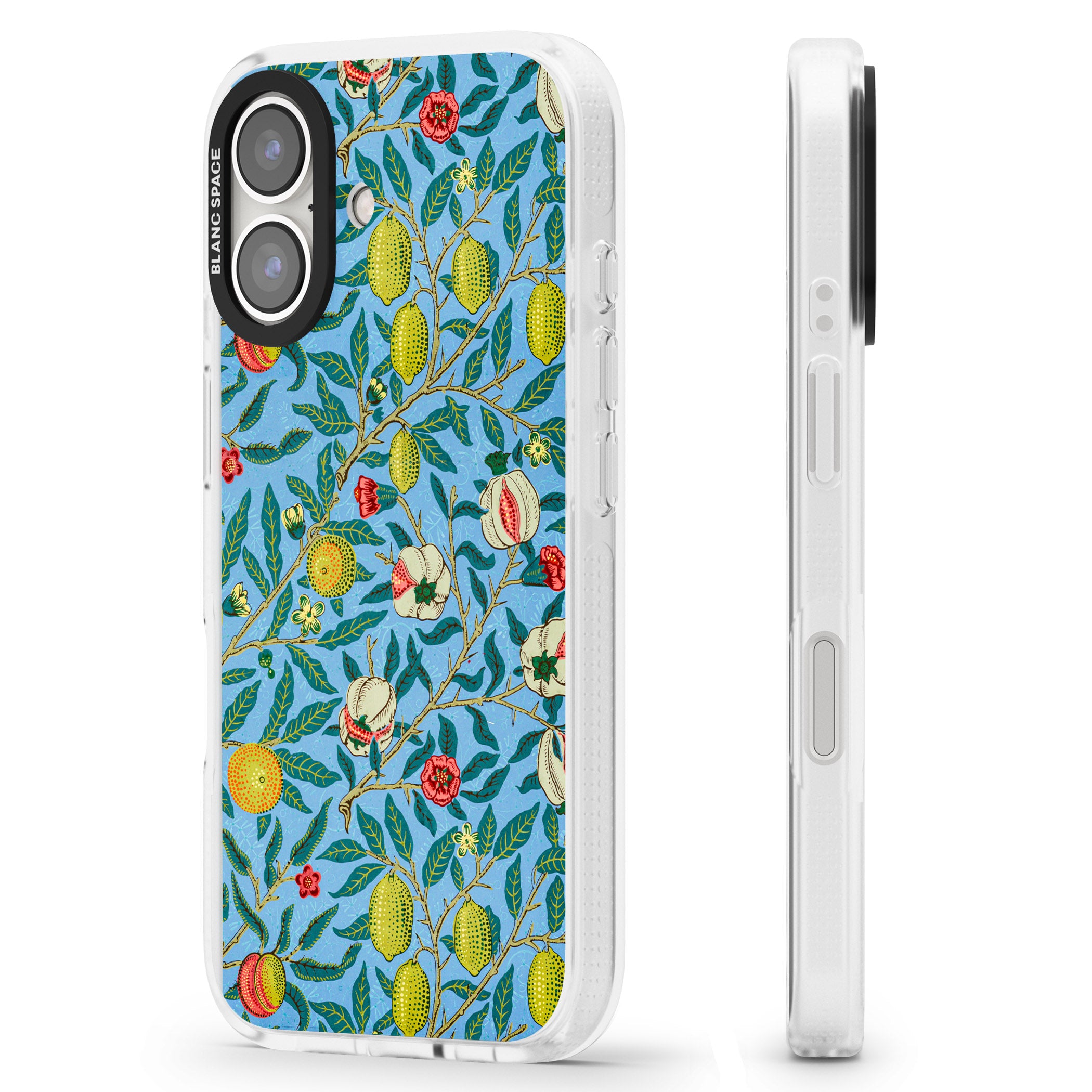 Vintage Fruits iPhone 16 / 16 Plus Clear Case Impact Air - Blanc Space