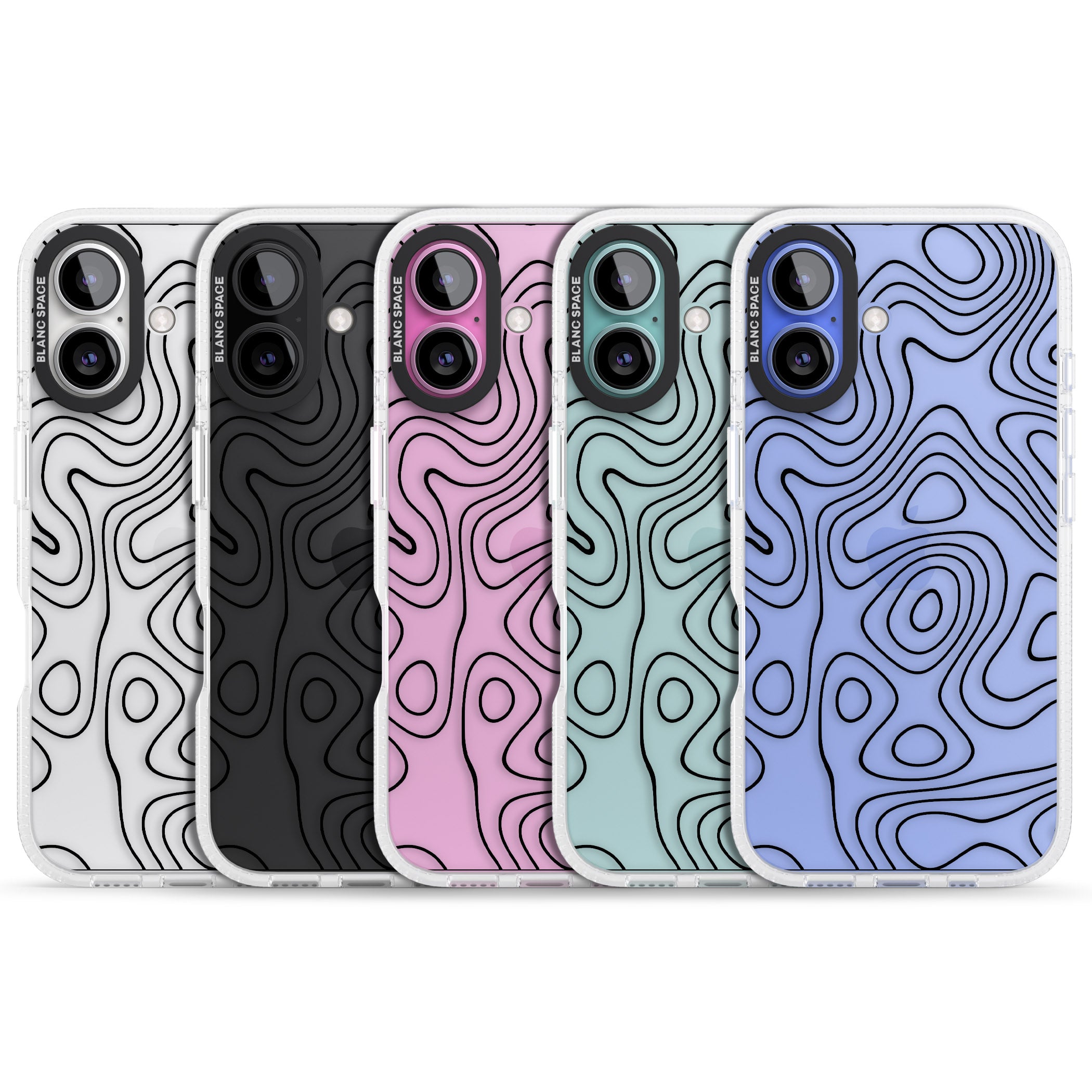 Damascus Steel iPhone 16 / 16 Plus Clear Case Impact Air - Blanc Space