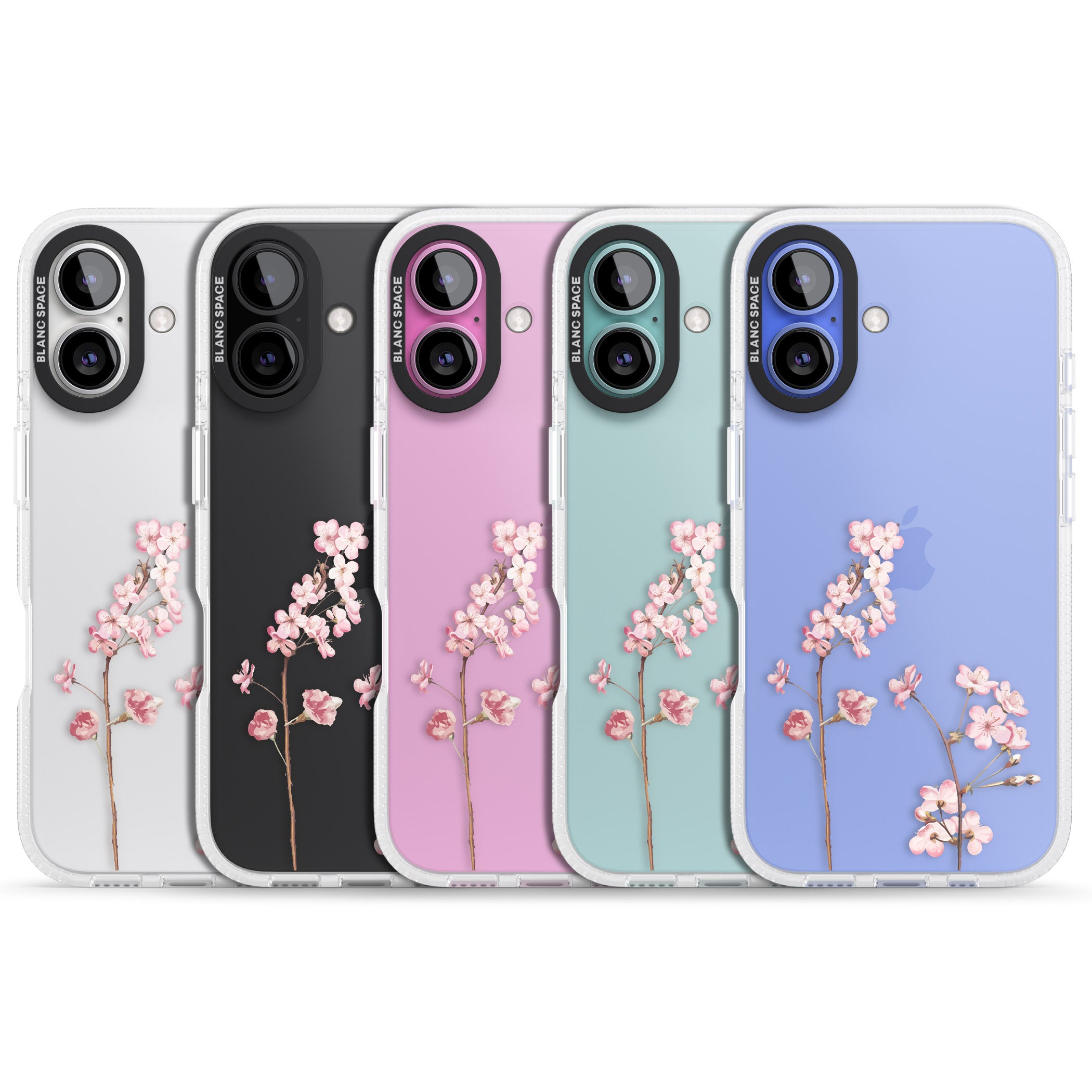 Blossom Flower iPhone 16 / 16 Plus Clear Case Impact Air - Blanc Space