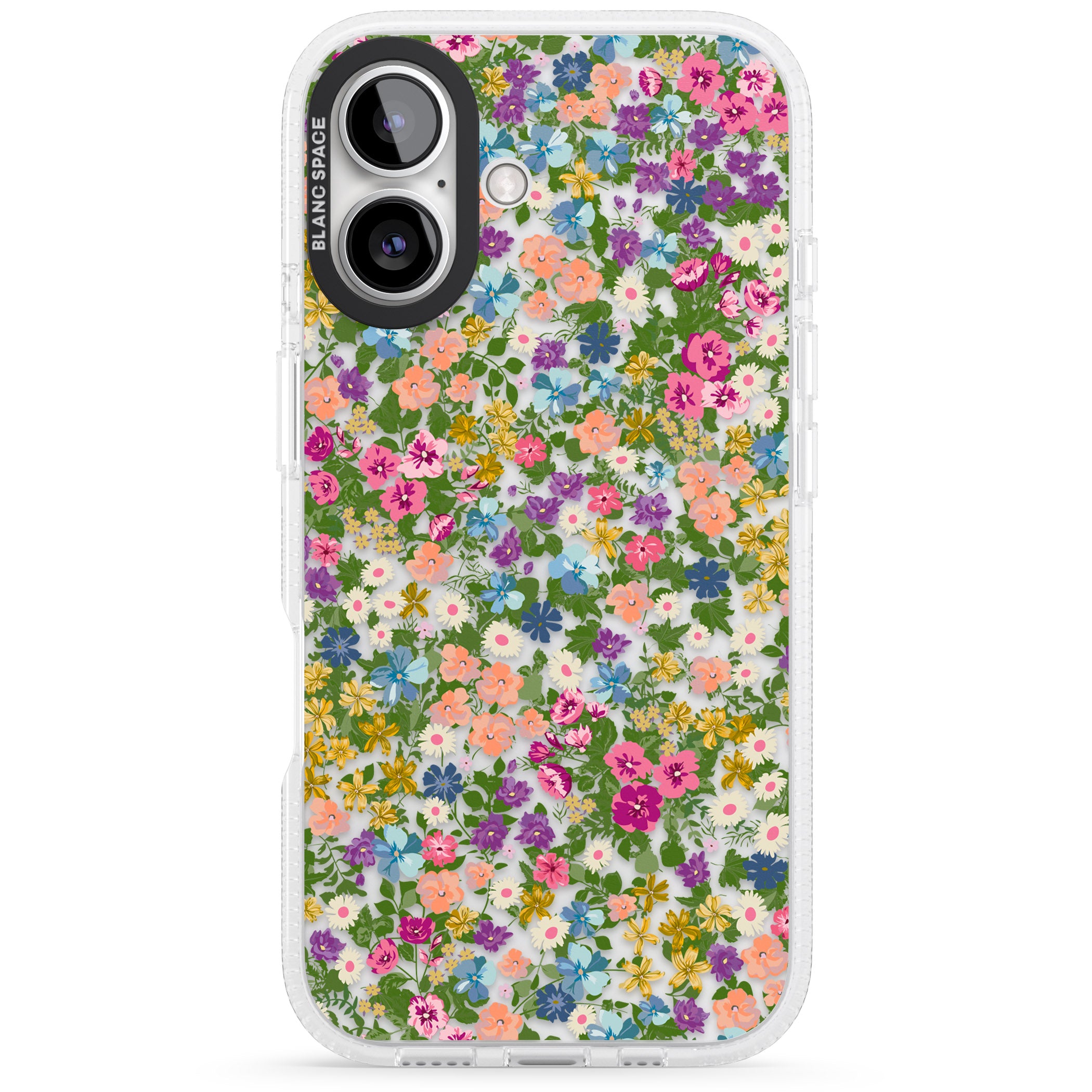 Tuscan Meadow iPhone 16 / 16 Plus Clear Case Impact Air - Blanc Space