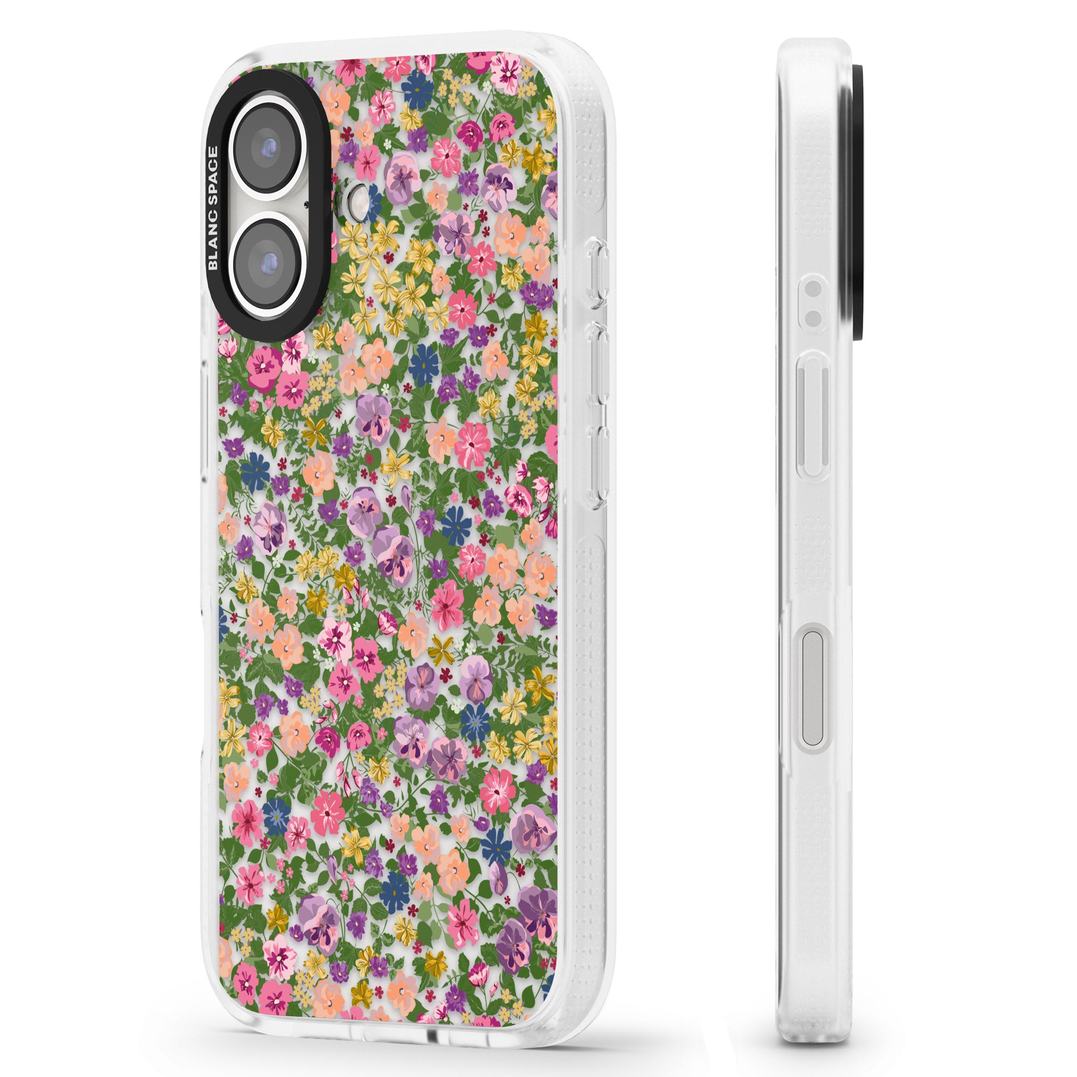 Lake Como Meadow iPhone 16 / 16 Plus Clear Case Impact Air - Blanc Space
