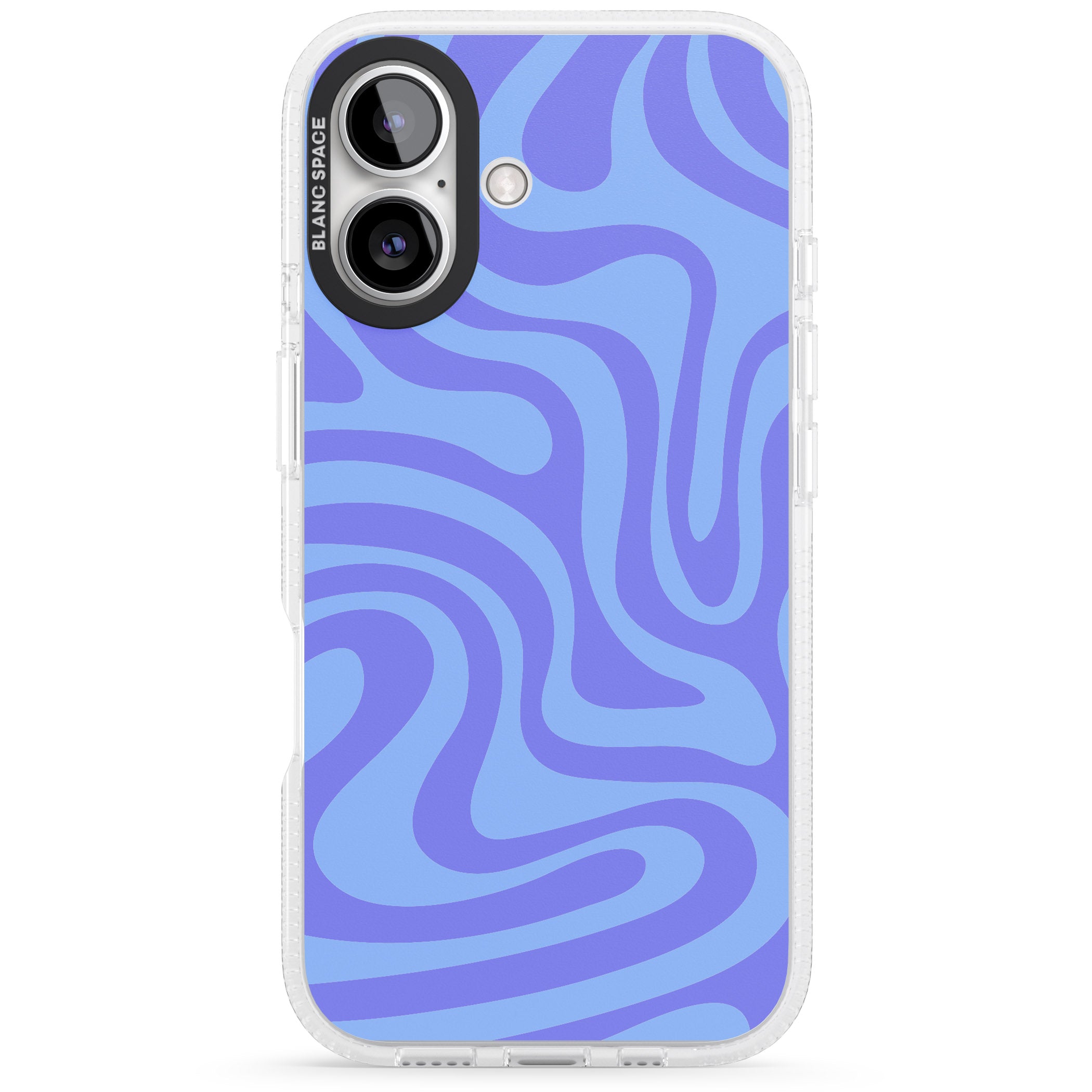 Tranquil Waves iPhone 16 / 16 Plus Clear Case Impact Air - Blanc Space