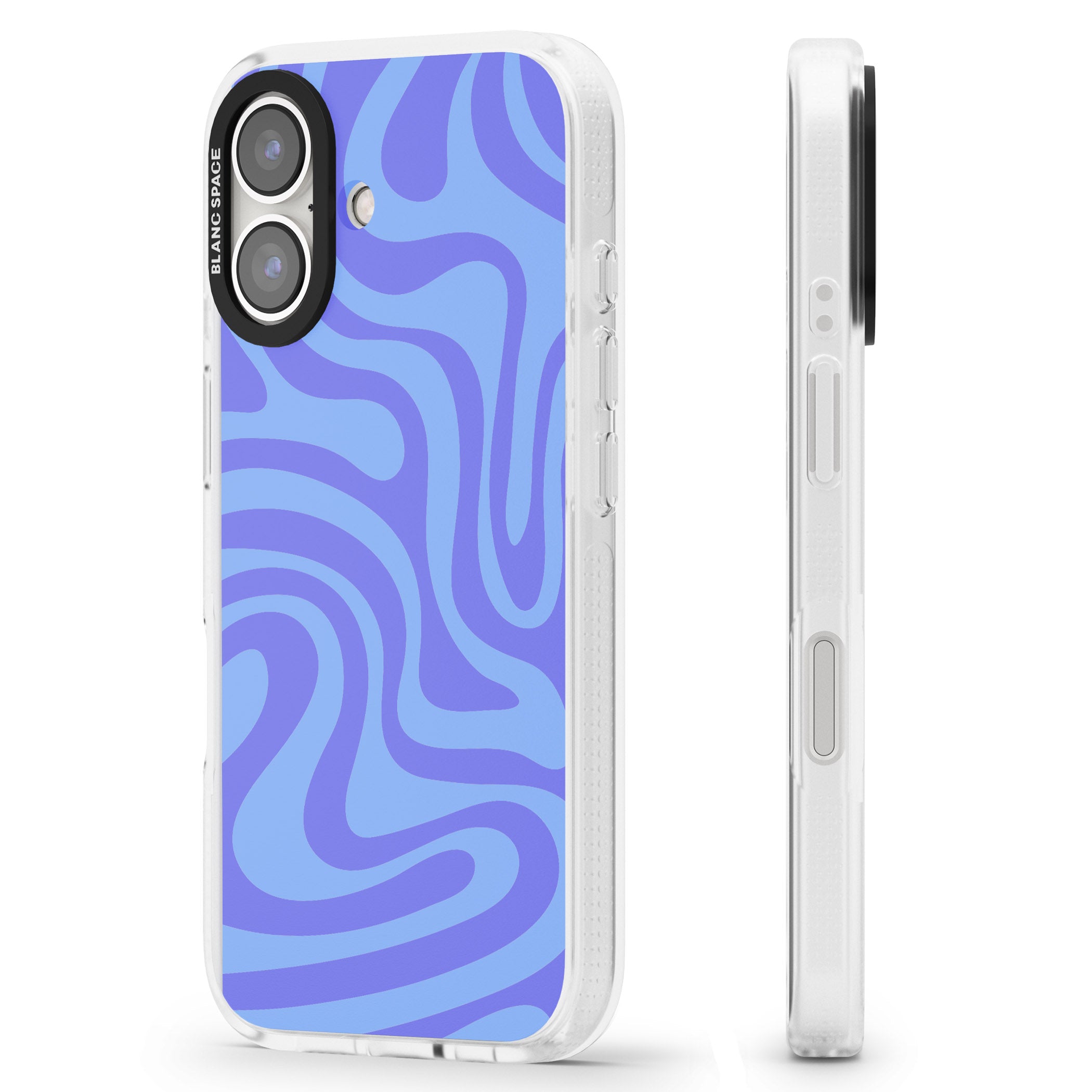 Tranquil Waves iPhone 16 / 16 Plus Clear Case Impact Air - Blanc Space