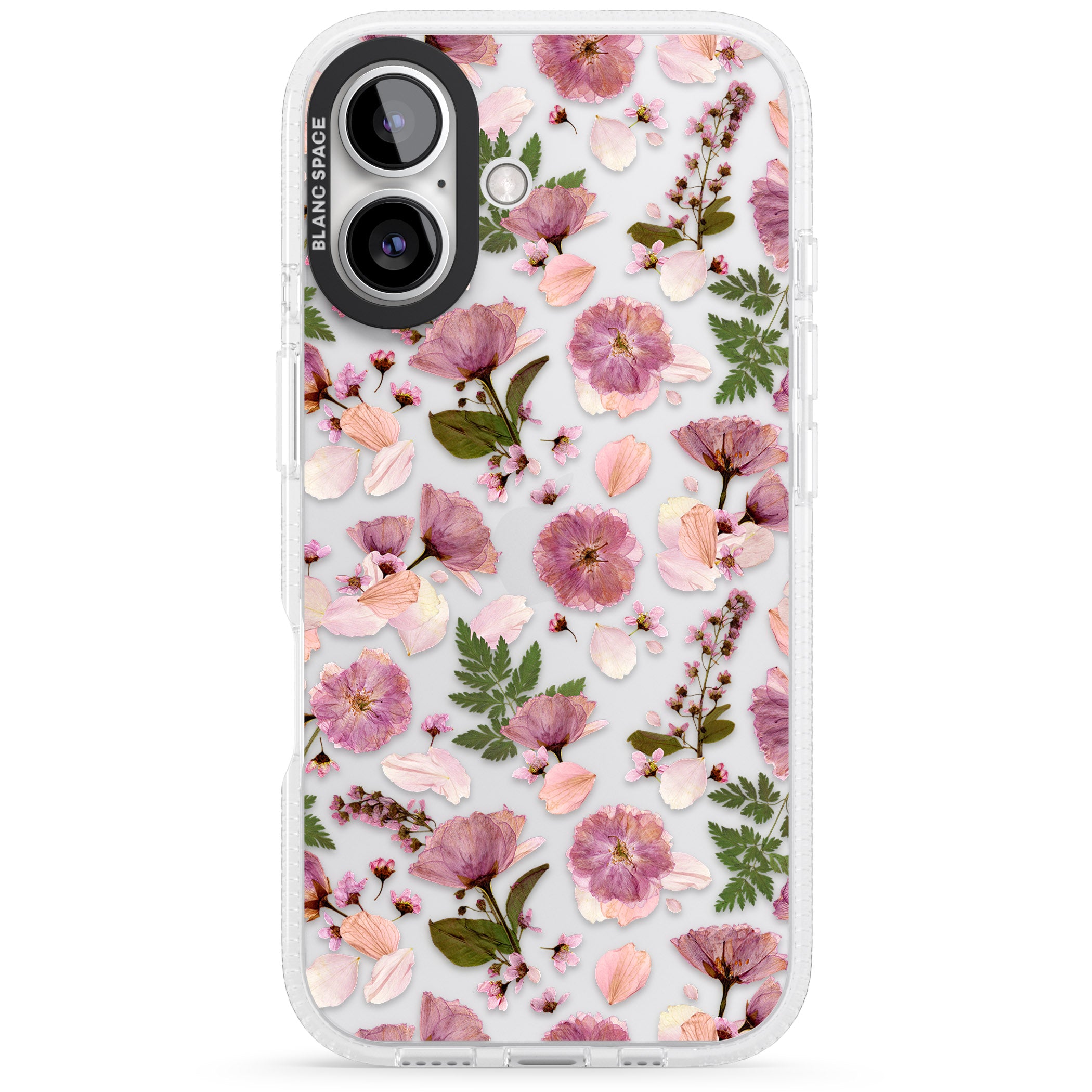 Floral Menagerie Transparent Design iPhone 16 / 16 Plus Clear Case Impact Air - Blanc Space