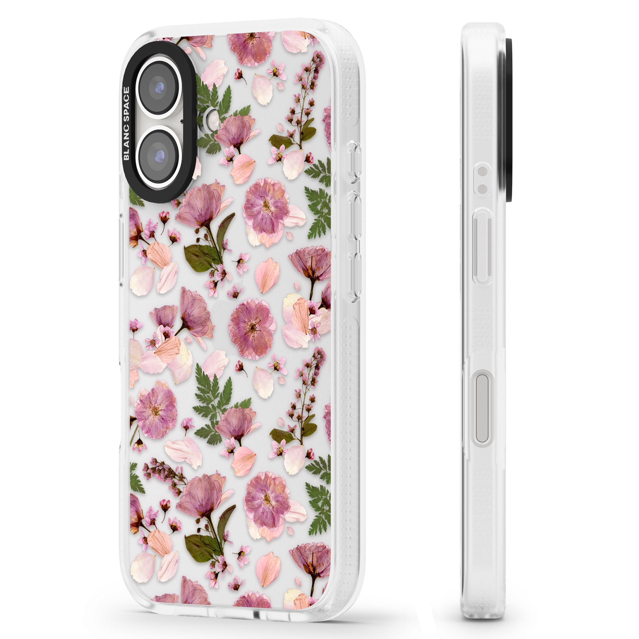 Floral Menagerie Transparent Design iPhone 16 / 16 Plus Clear Case Impact Air - Blanc Space