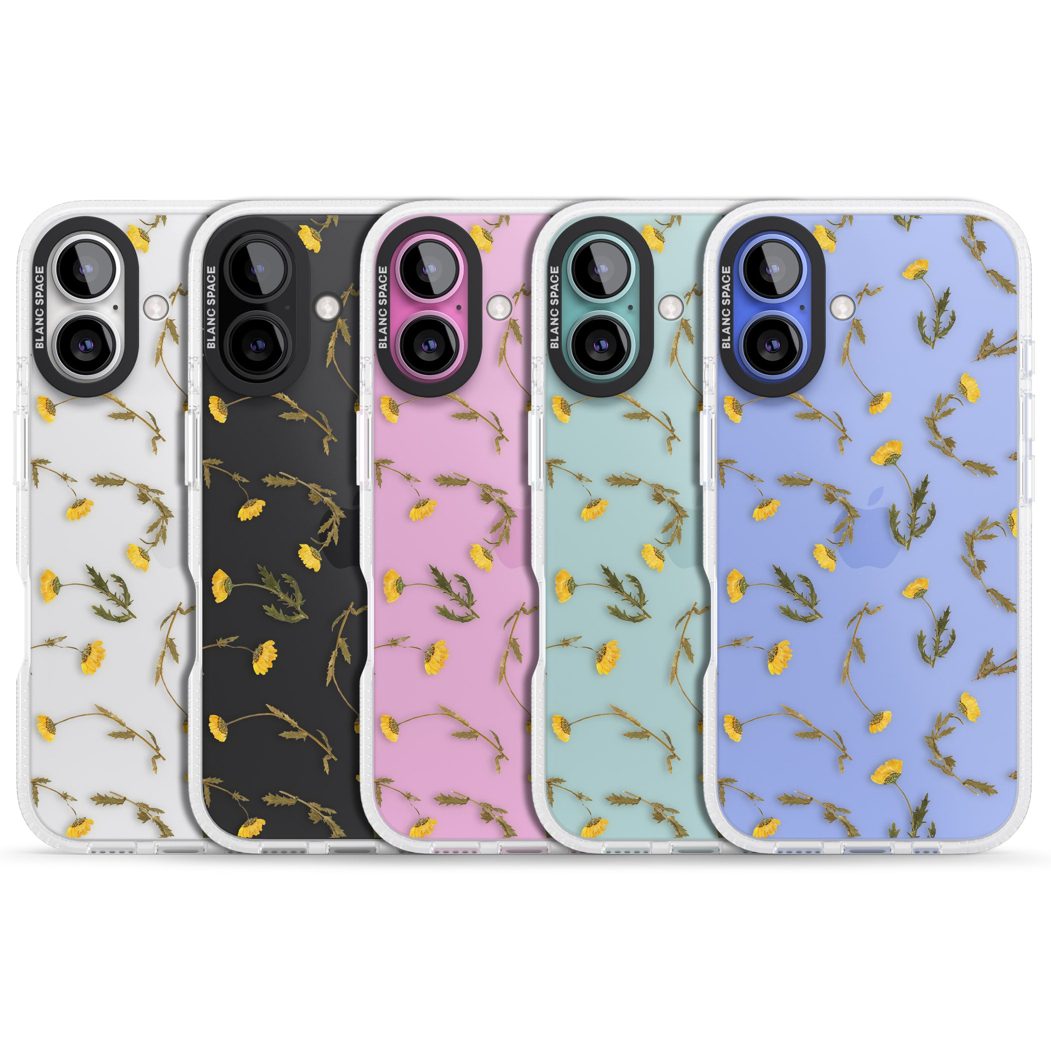 Long Stemmed Wildflowers - Dried Flower-Inspired iPhone 16 / 16 Plus Clear Case Impact Air - Blanc Space