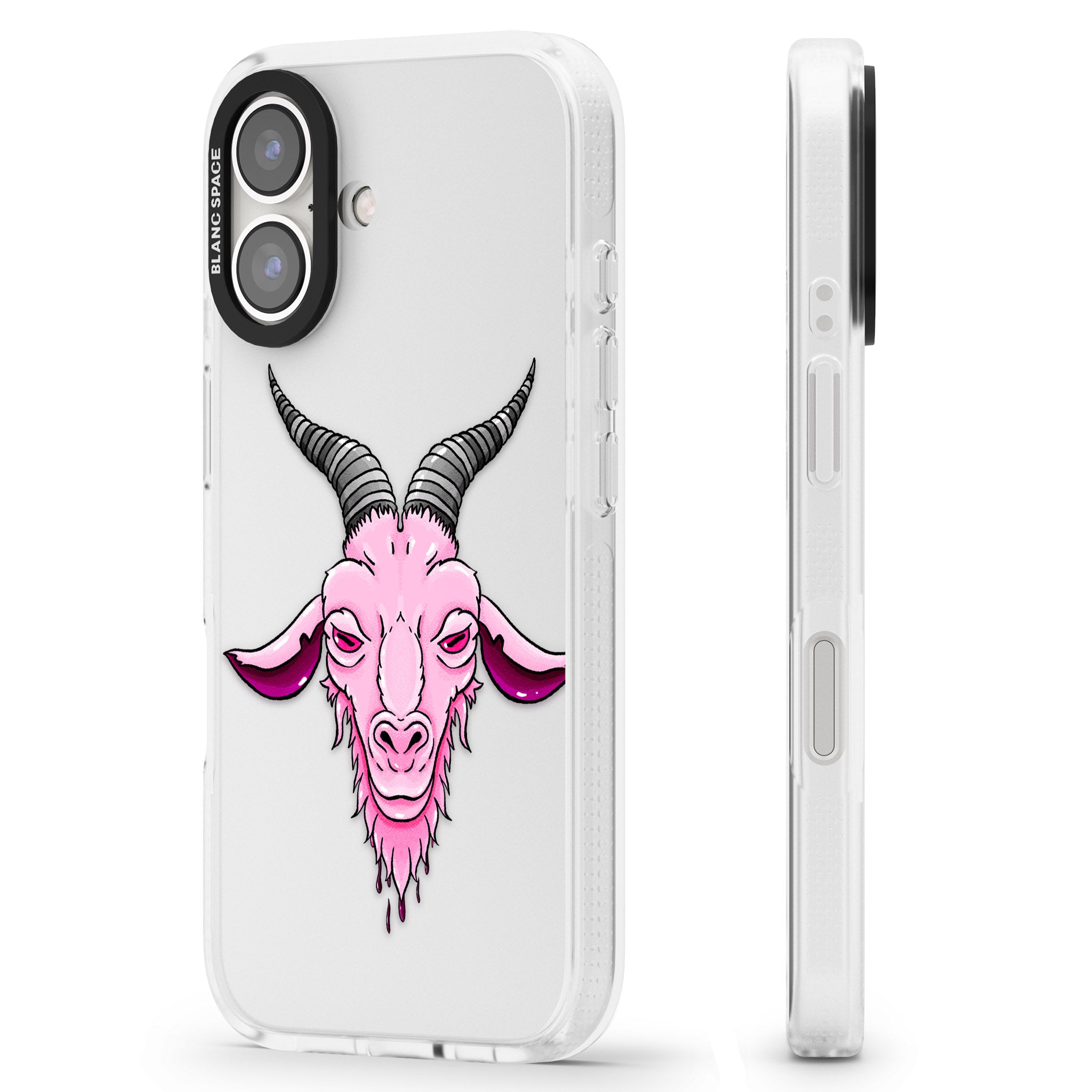 Ba-phomet iPhone 16 / 16 Plus Clear Case Impact Air - Blanc Space