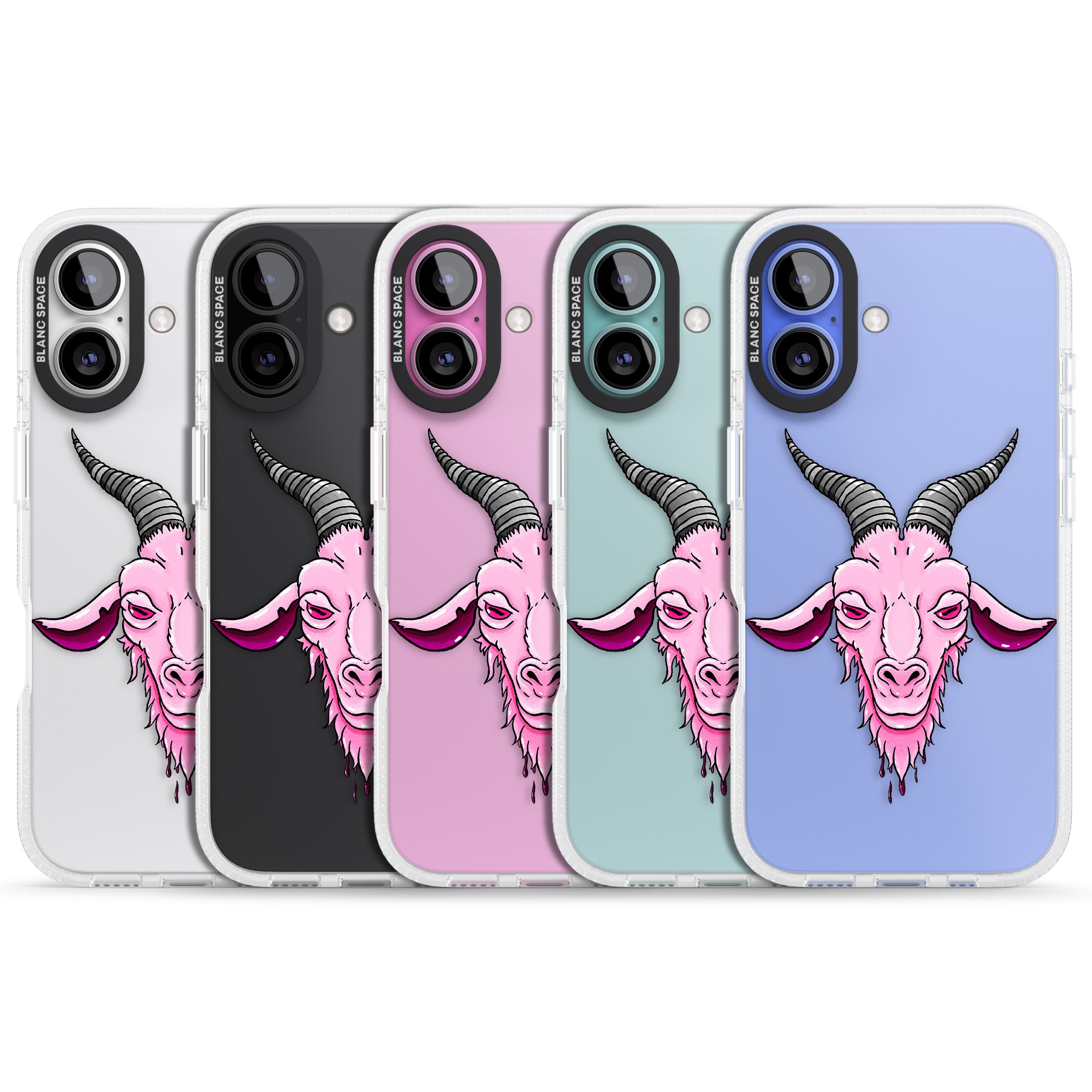 Ba-phomet iPhone 16 / 16 Plus Clear Case Impact Air - Blanc Space