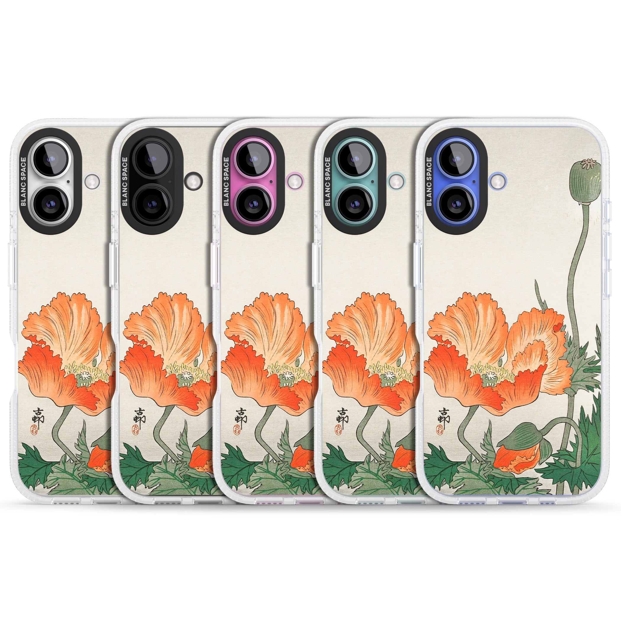 Birds and Plants by Ohara Koson iPhone 16 / 16 Plus Clear Case Impact Air - Blanc Space