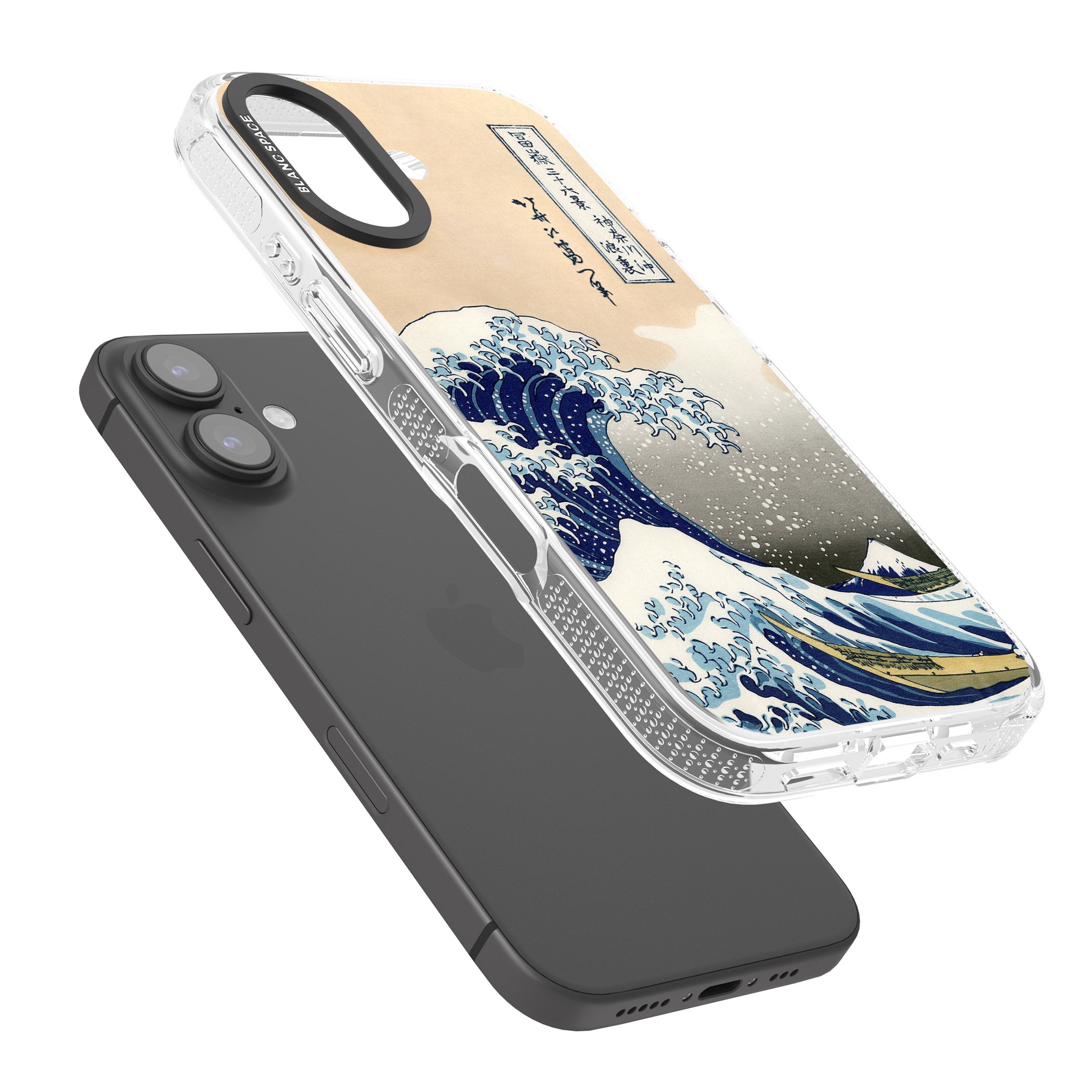 Great Wave iPhone 16 / 16 Plus Clear Case Impact Air - Blanc Space