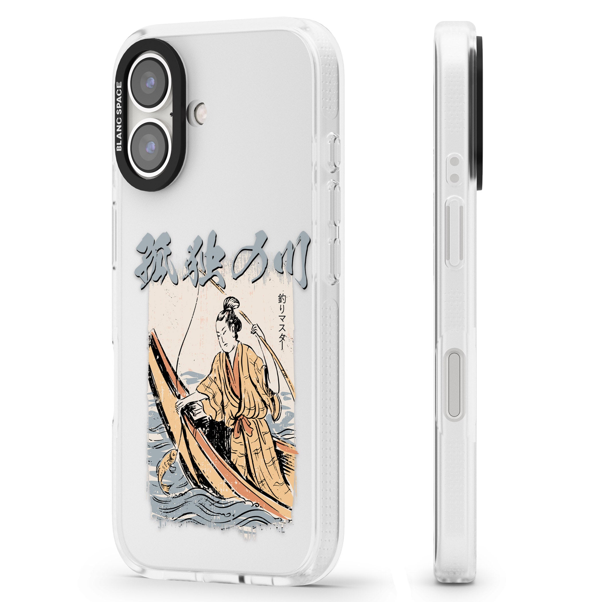 Japanese River iPhone 16 / 16 Plus Clear Case Impact Air - Blanc Space