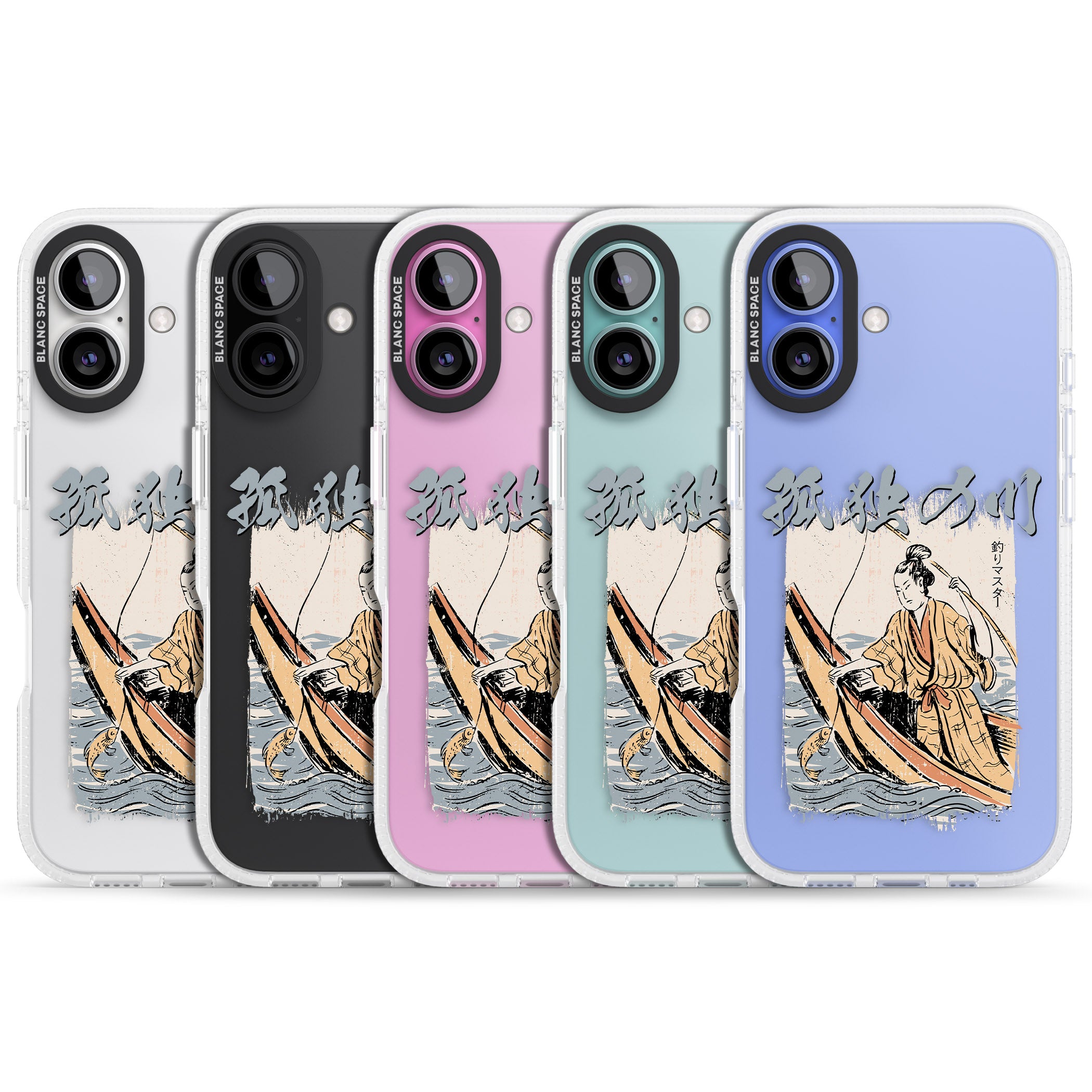 Japanese River iPhone 16 / 16 Plus Clear Case Impact Air - Blanc Space