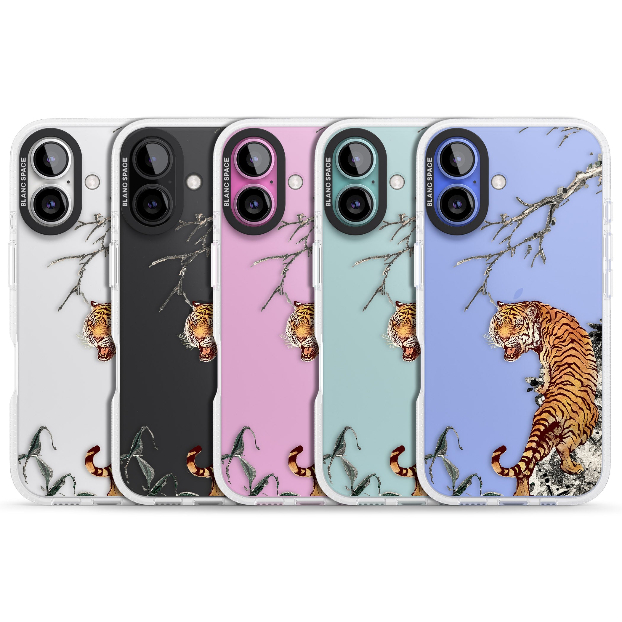 Roaring Tiger iPhone 16 / 16 Plus Clear Case Impact Air - Blanc Space