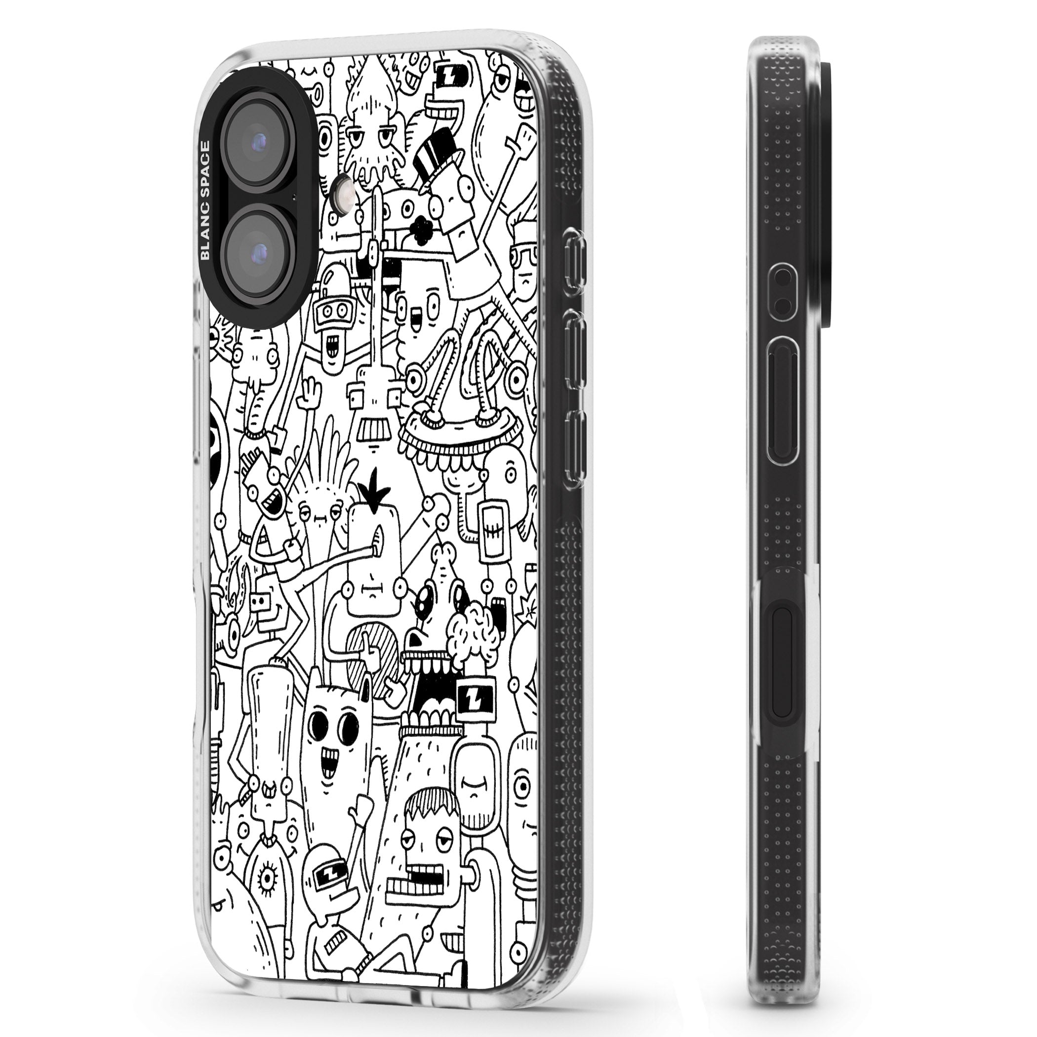 Stack Original iPhone 16 / 16 Plus Clear Case Impact Air - Blanc Space