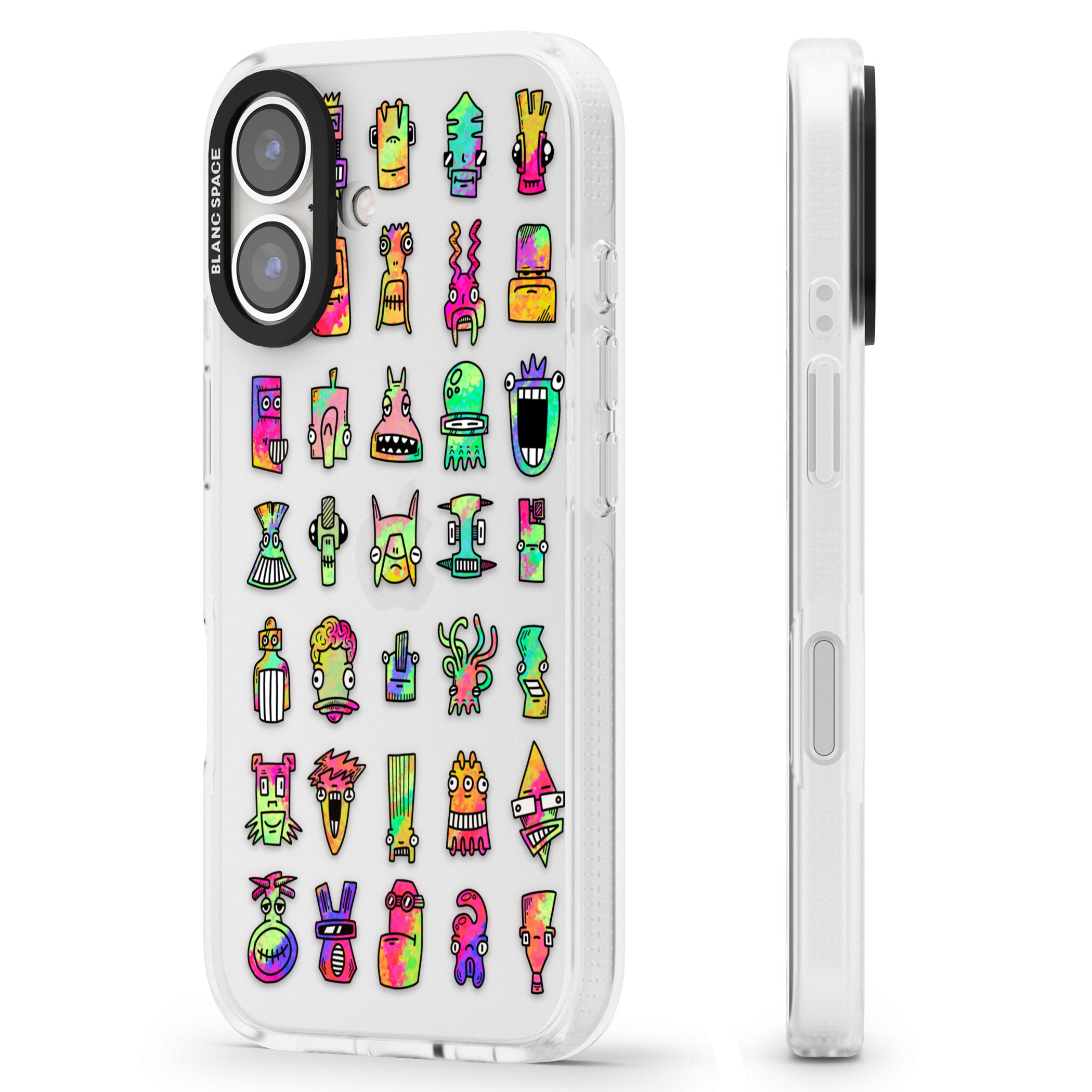 Splashy Friends iPhone 16 / 16 Plus Clear Case Impact Air - Blanc Space