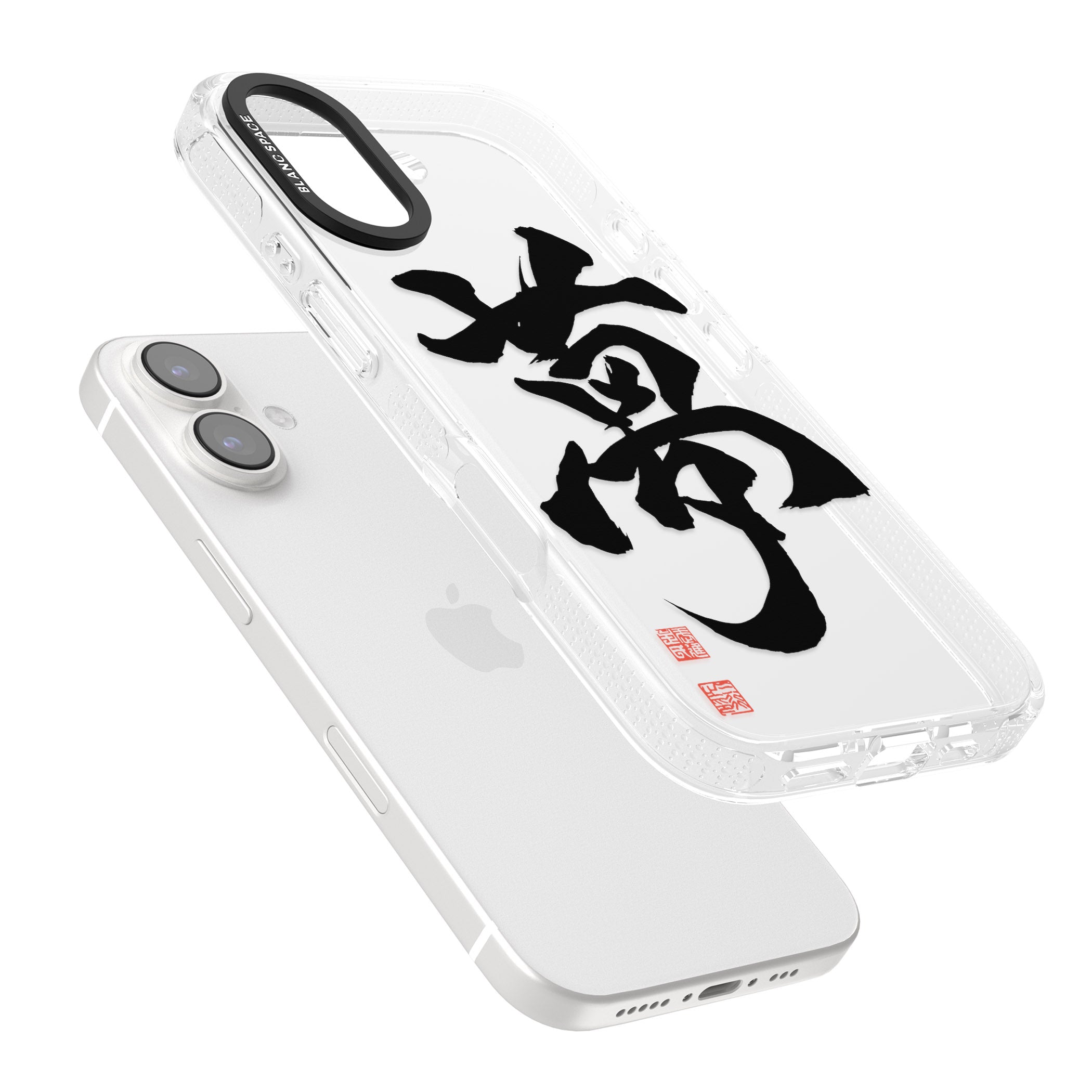 Japanese Kanji - Dream iPhone 16 / 16 Plus Clear Case Impact Air - Blanc Space