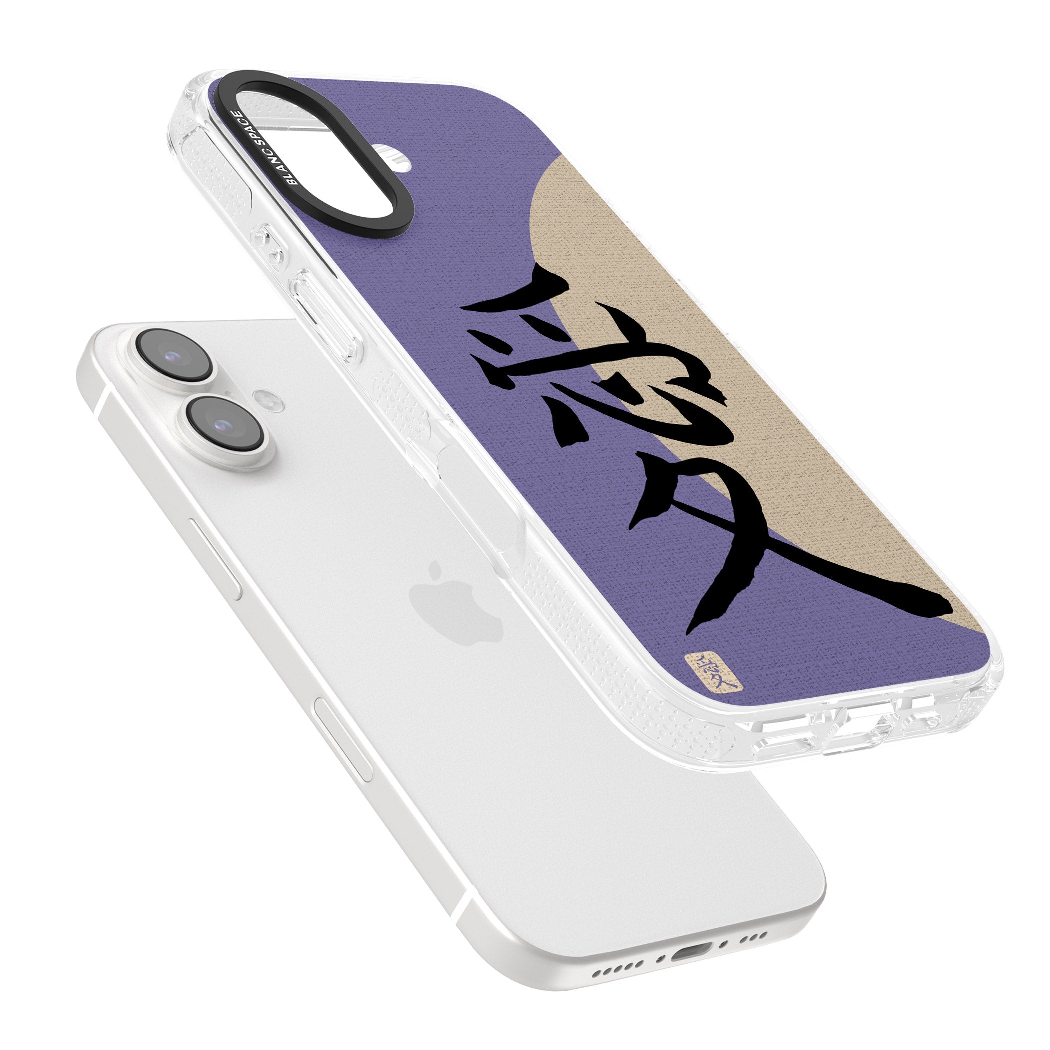 Vintage Japanese Kanji - Love iPhone 16 / 16 Plus Clear Case Impact Air - Blanc Space