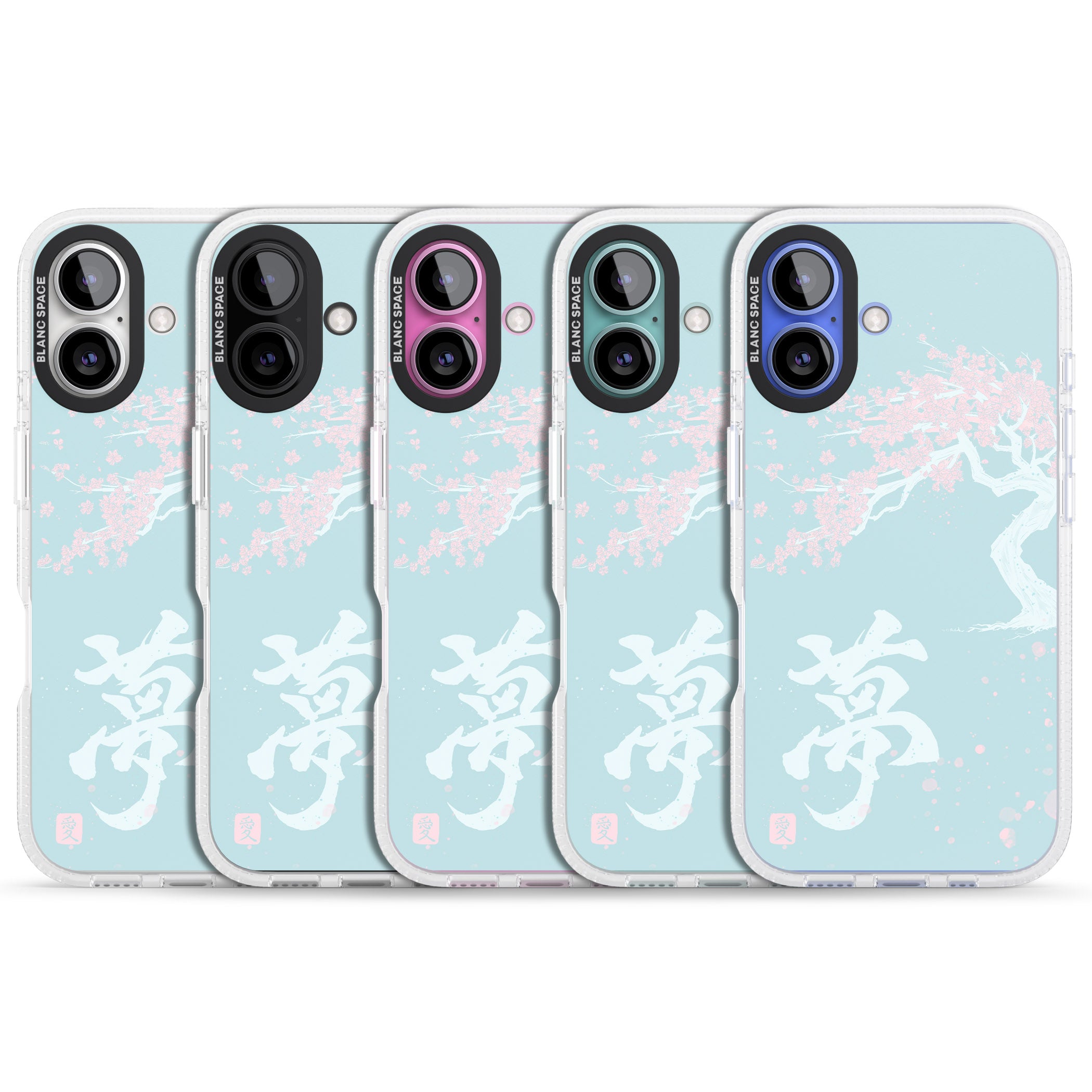 Dreams & Cherry Blossom iPhone 16 / 16 Plus Clear Case Impact Air - Blanc Space