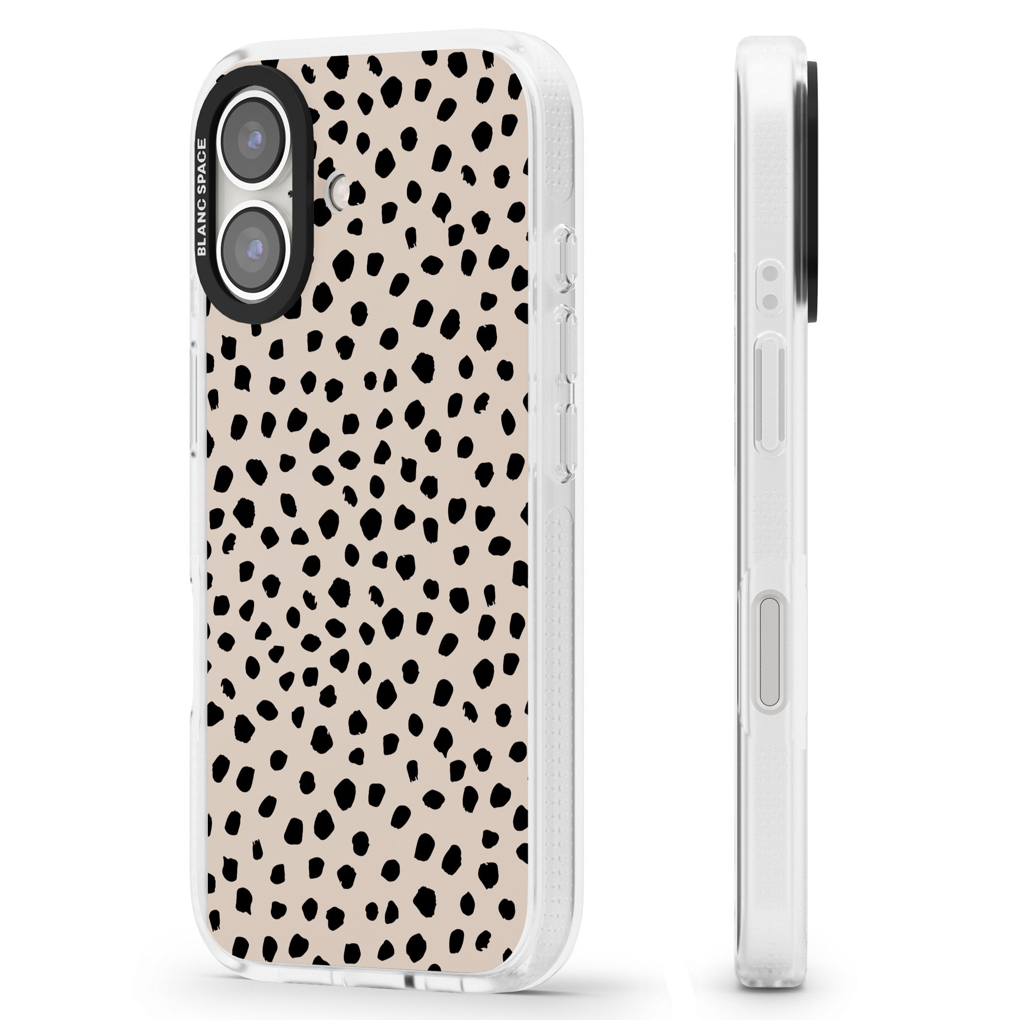 Almond Latte iPhone 16 / 16 Plus Clear Case Impact Air - Blanc Space