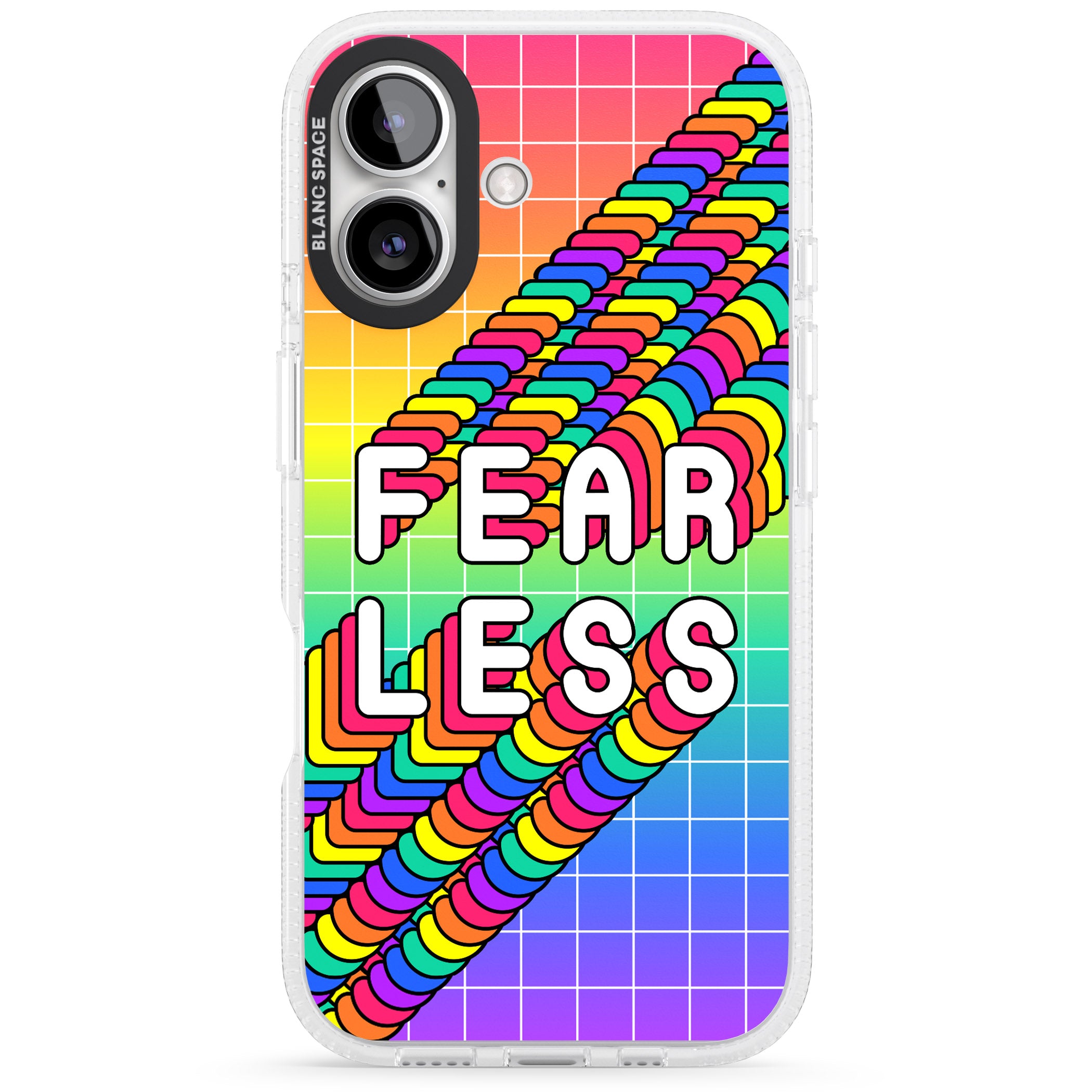 Fearless iPhone 16 / 16 Plus Clear Case Impact Air - Blanc Space
