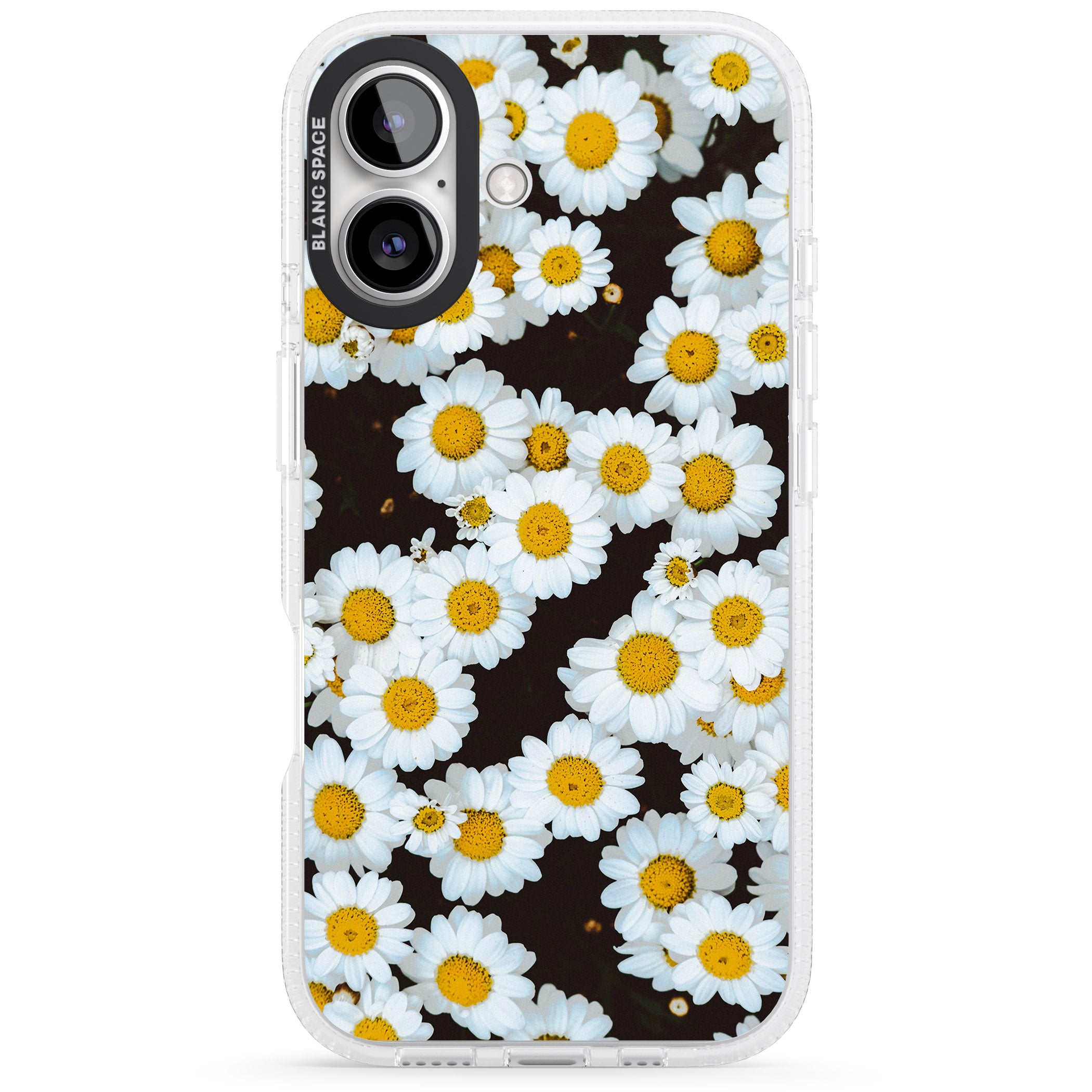 Daisies - Real Floral Photographs iPhone 16 / 16 Plus Clear Case Impact Air - Blanc Space