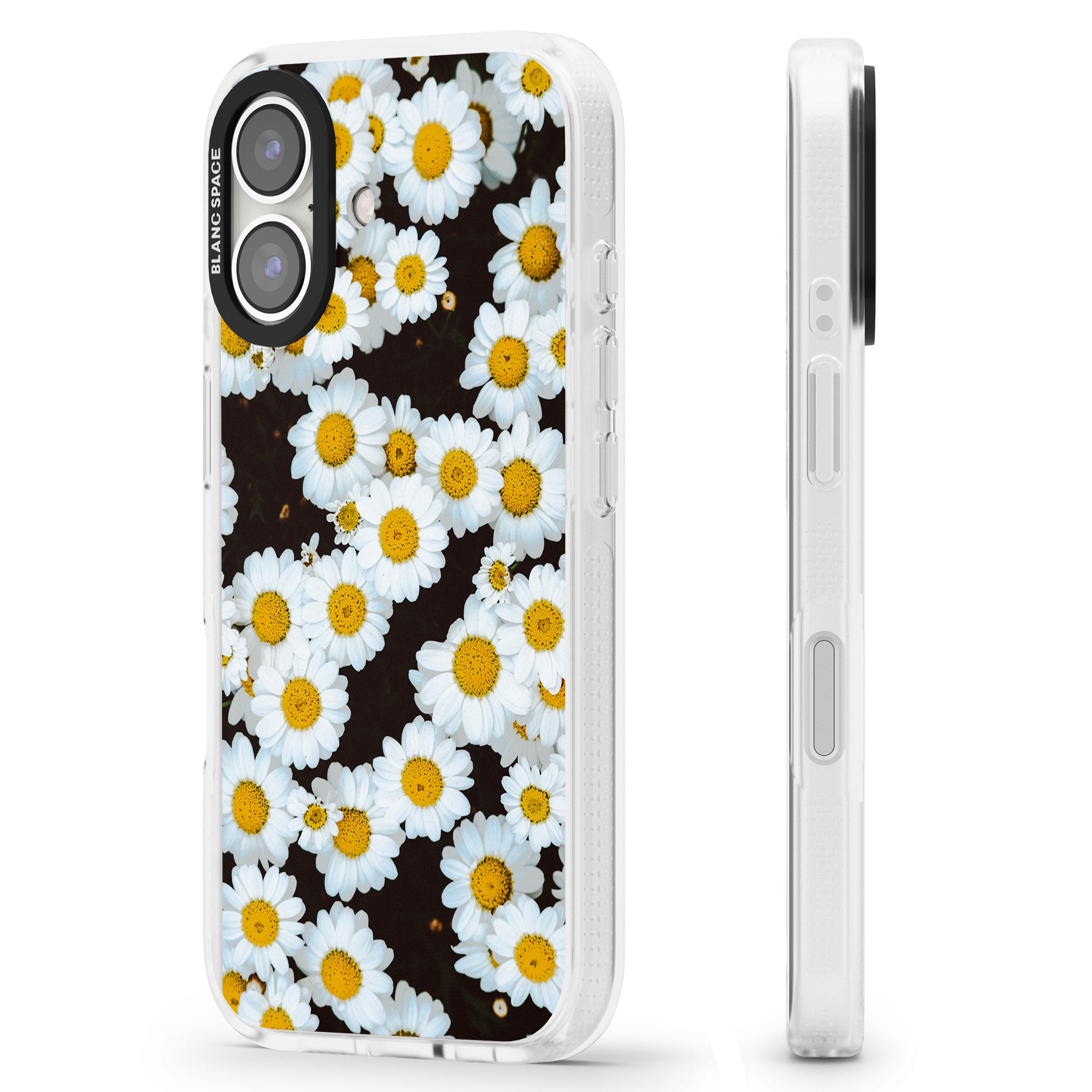 Daisies - Real Floral Photographs iPhone 16 / 16 Plus Clear Case Impact Air - Blanc Space