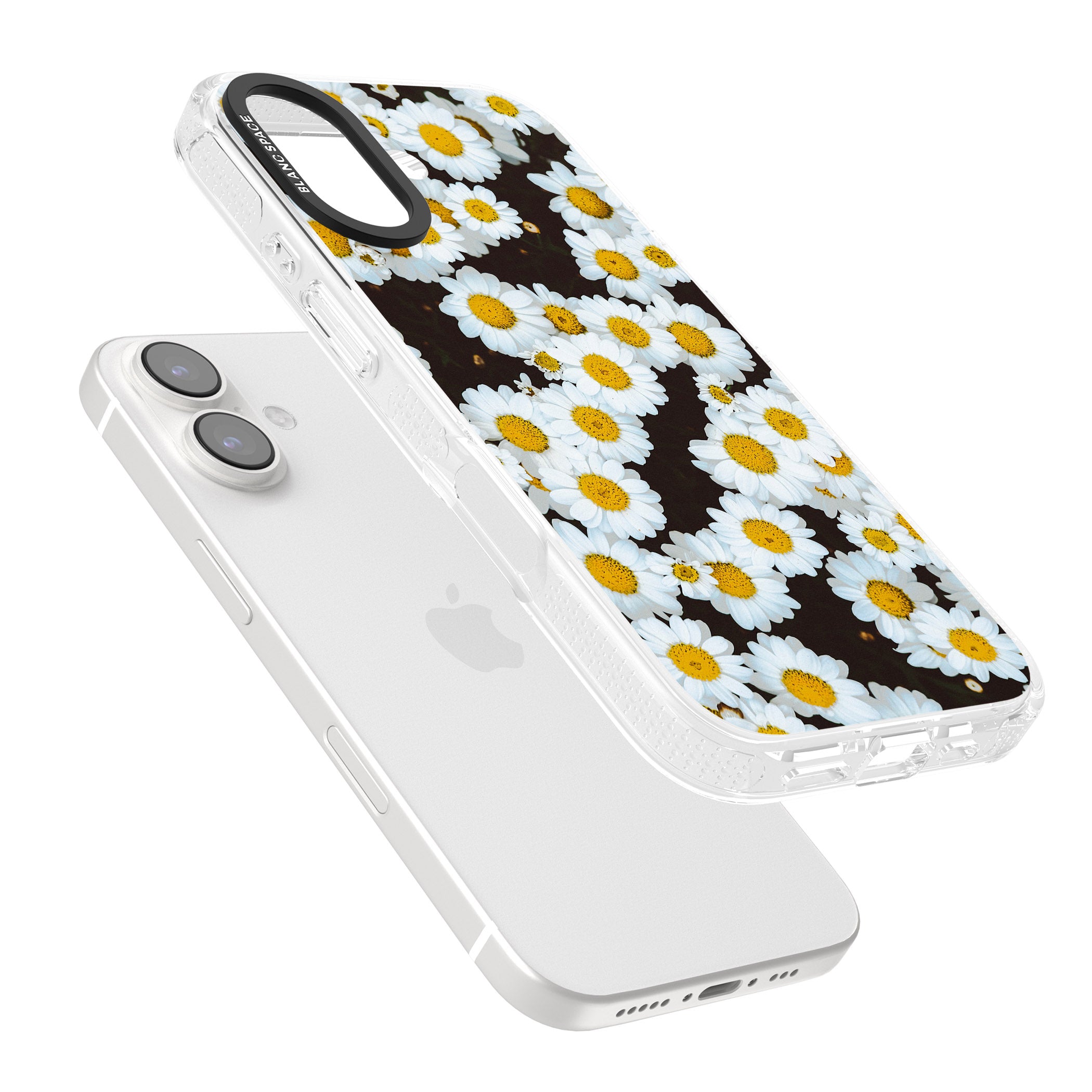Daisies - Real Floral Photographs iPhone 16 / 16 Plus Clear Case Impact Air - Blanc Space