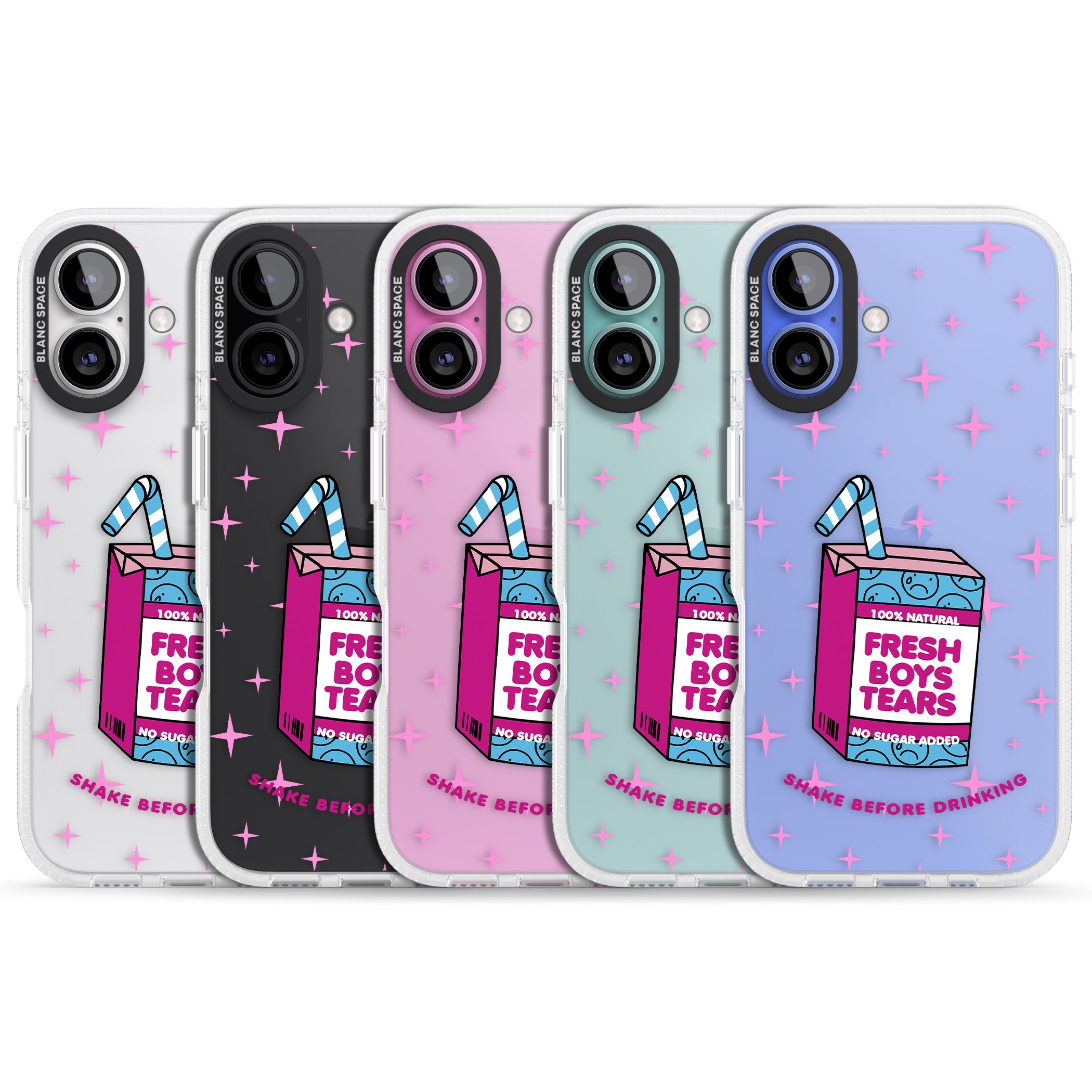 Boy Tears iPhone 16 / 16 Plus Clear Case Impact Air - Blanc Space