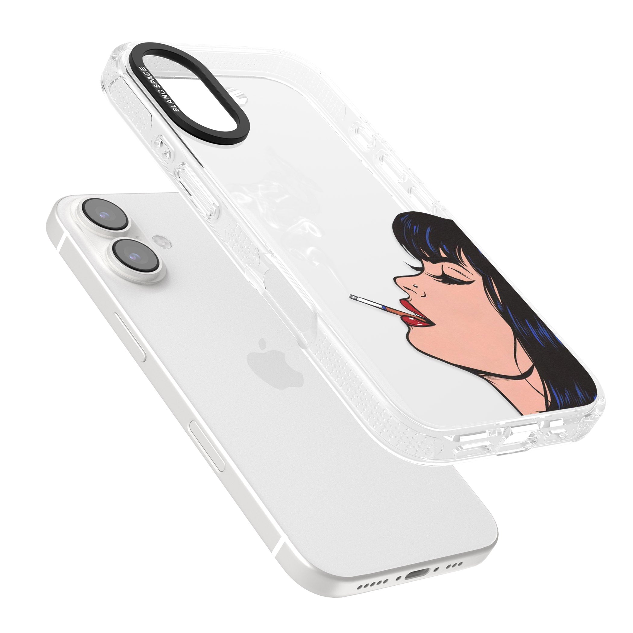 Stress Relief - Pop Art iPhone 16 / 16 Plus Clear Case Impact Air - Blanc Space