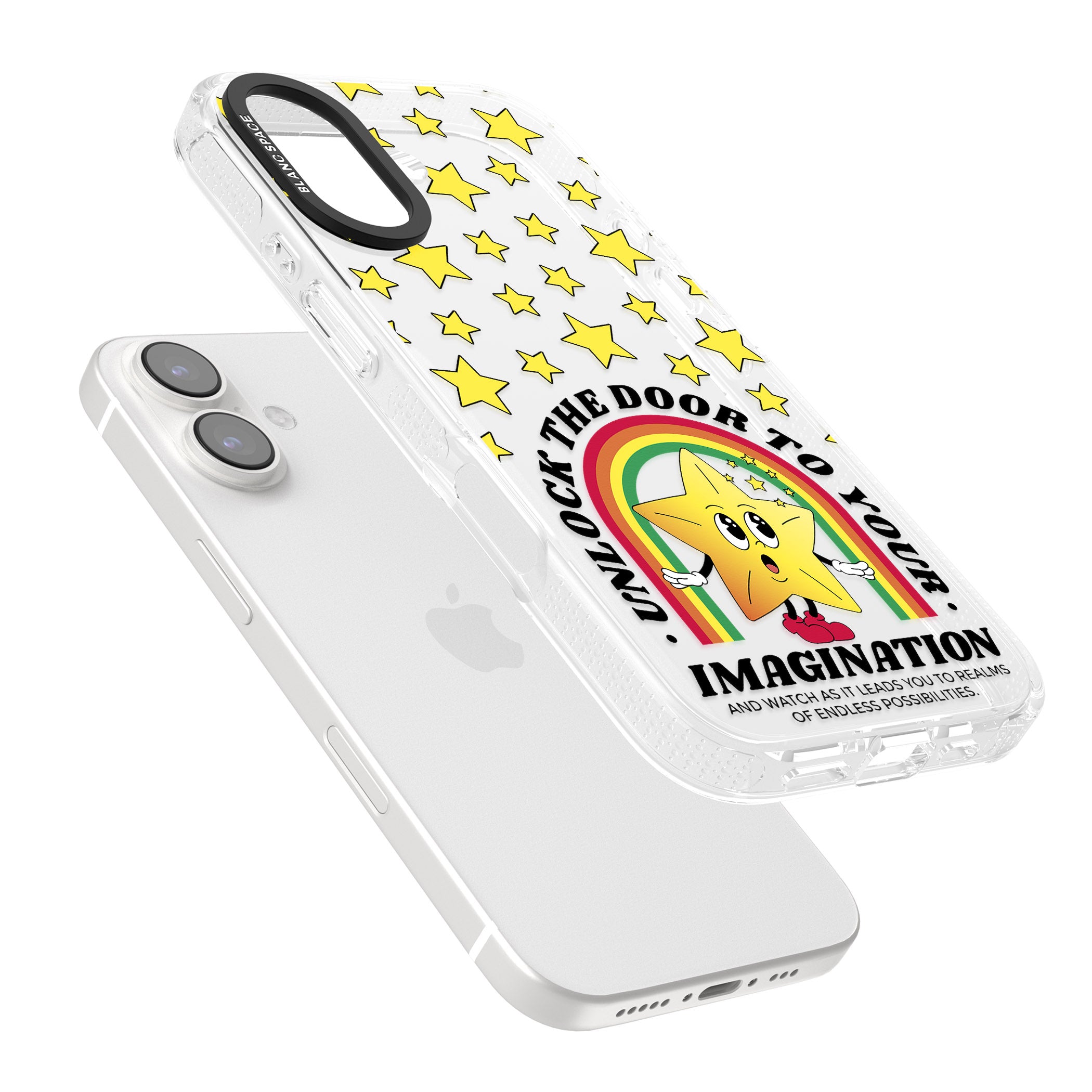 Imagination iPhone 16 / 16 Plus Clear Case Impact Air - Blanc Space