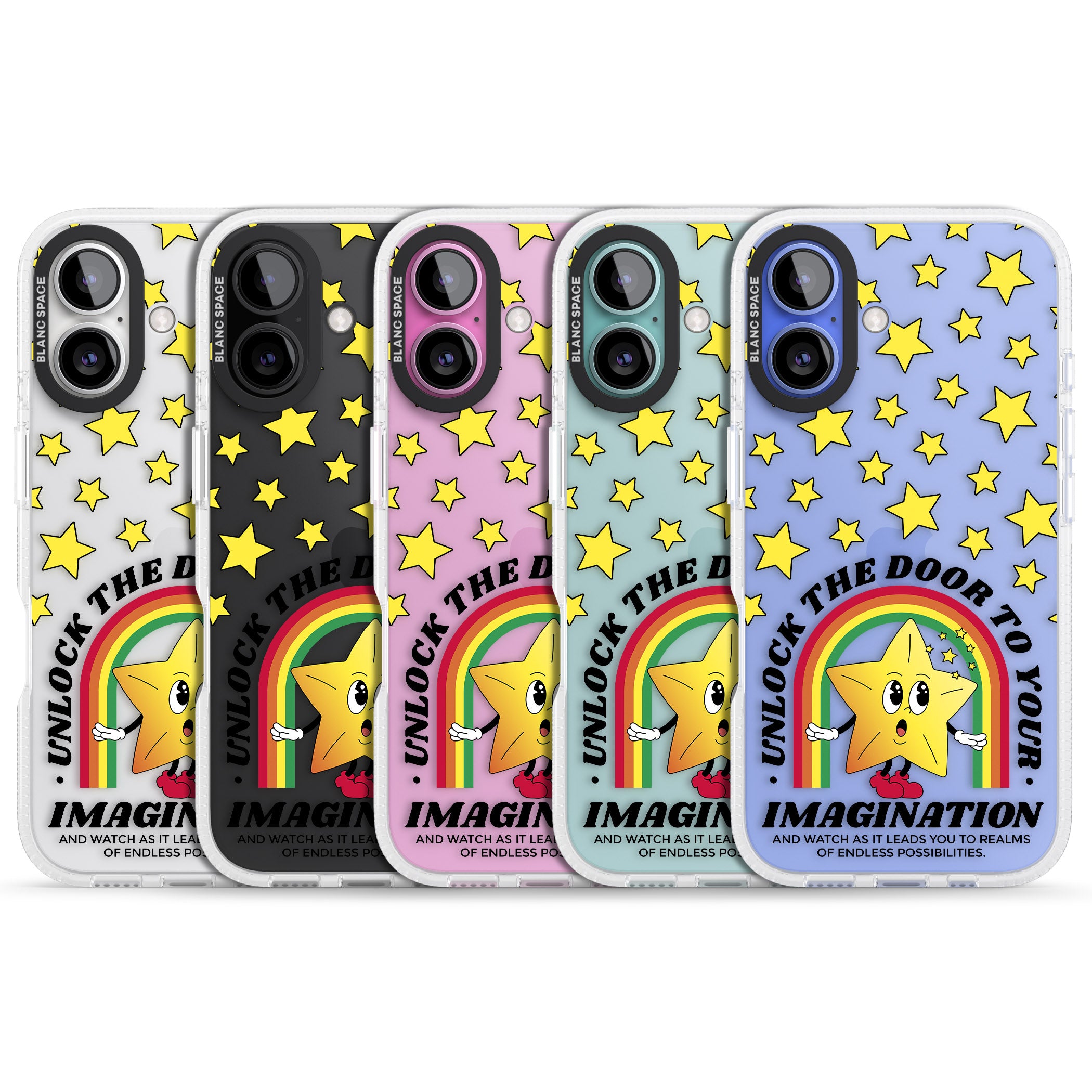 Imagination iPhone 16 / 16 Plus Clear Case Impact Air - Blanc Space