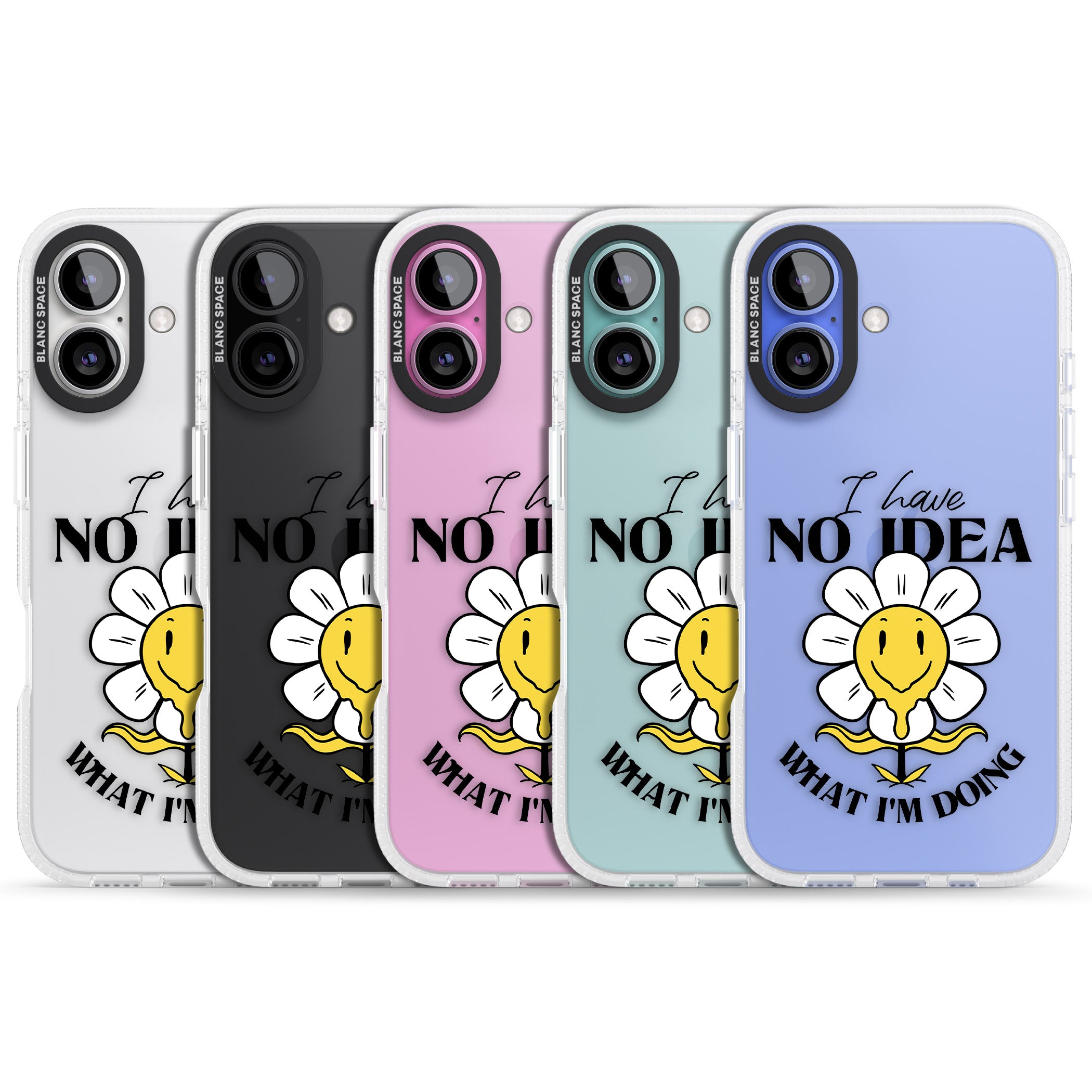 No Idea iPhone 16 / 16 Plus Clear Case Impact Air - Blanc Space